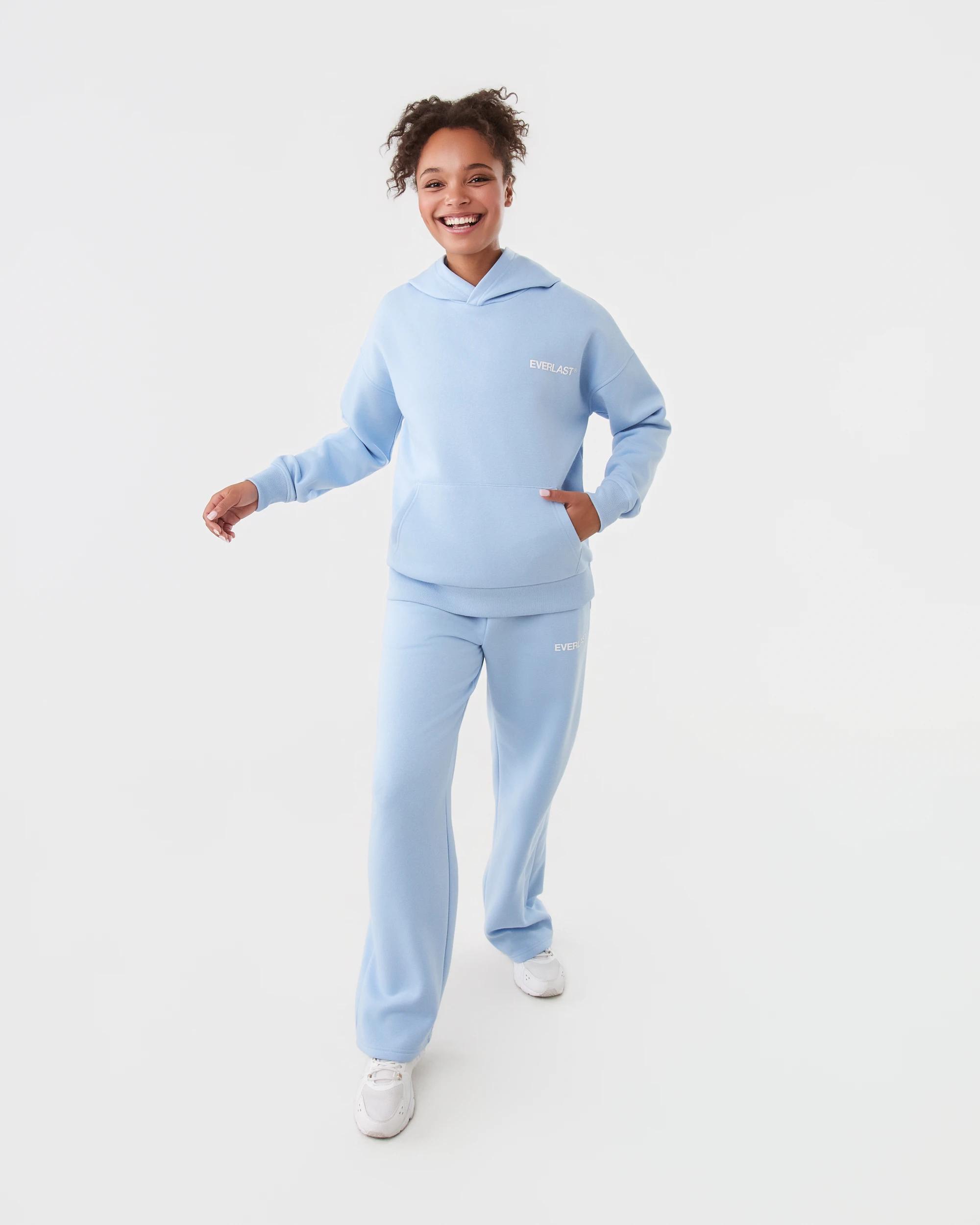 2 Everlast Womens Street Hoodie Blue Chalk, 2 of 9