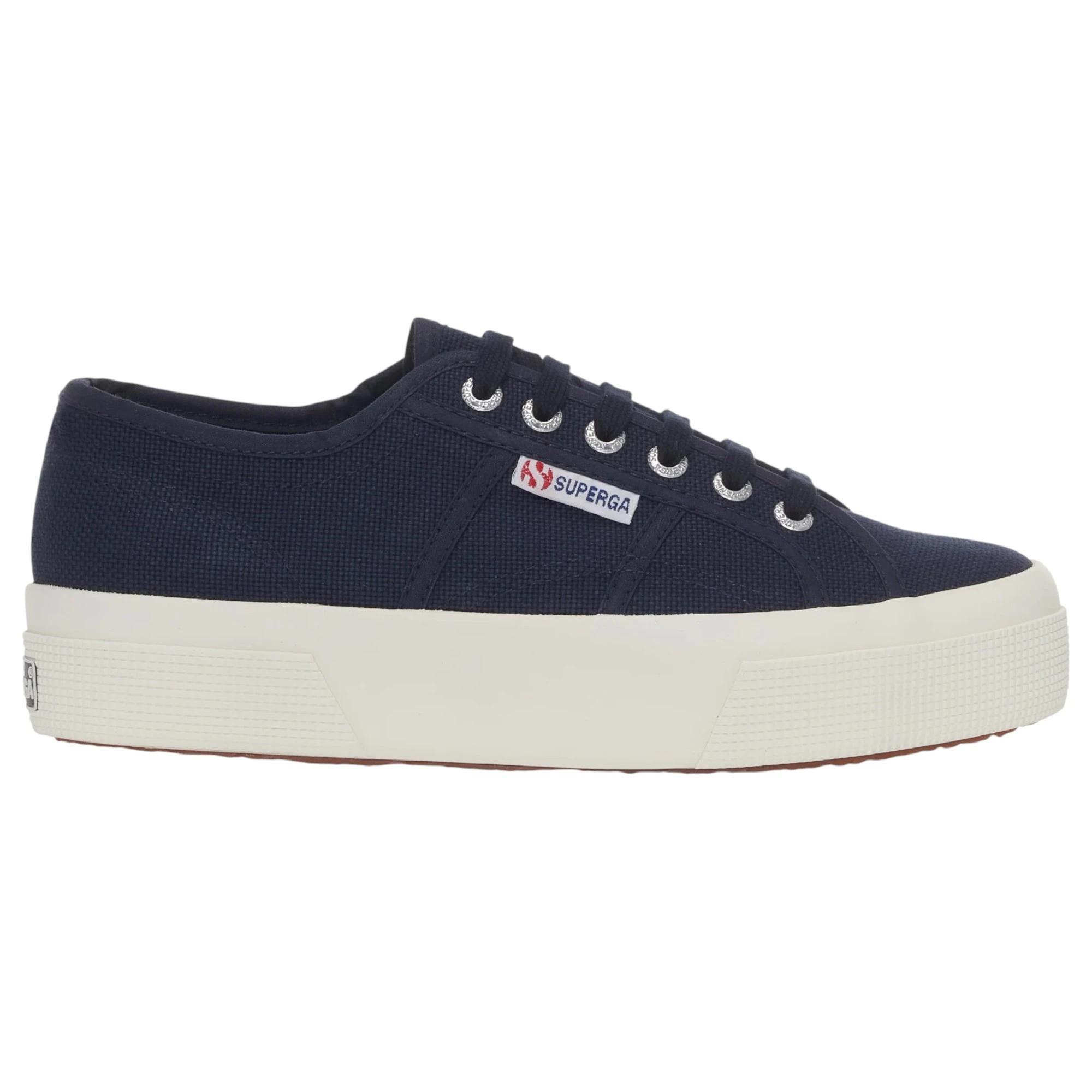 2 Superga Unisex 2740 Platform Navy Casual Shoes NAVY, 2 of 5