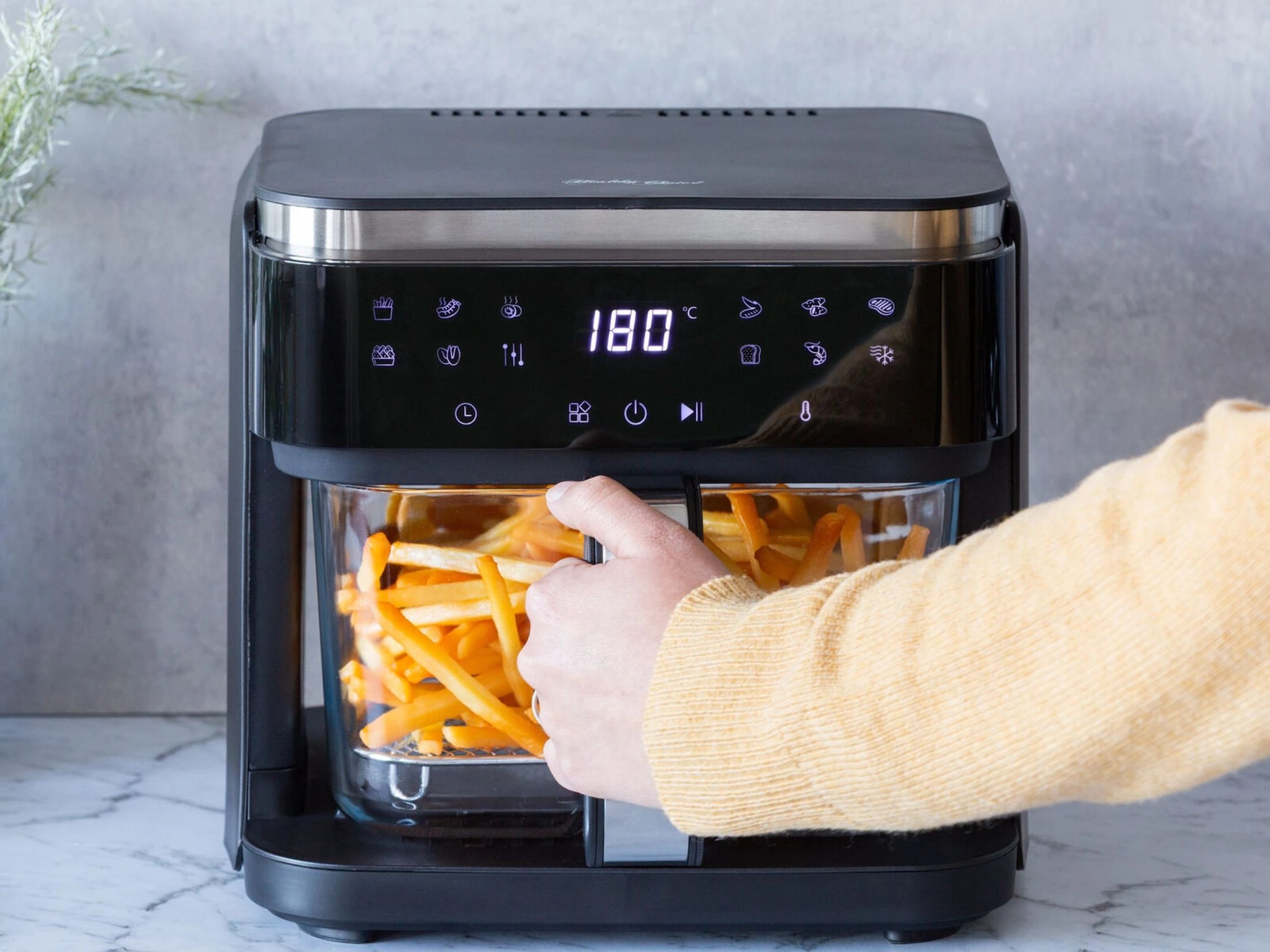 4 Healthy Choice PFAS-Free 1200–1400W 6.5L Touch-Controlled Digital Air Fryer with Glass Basket, 4 of 8