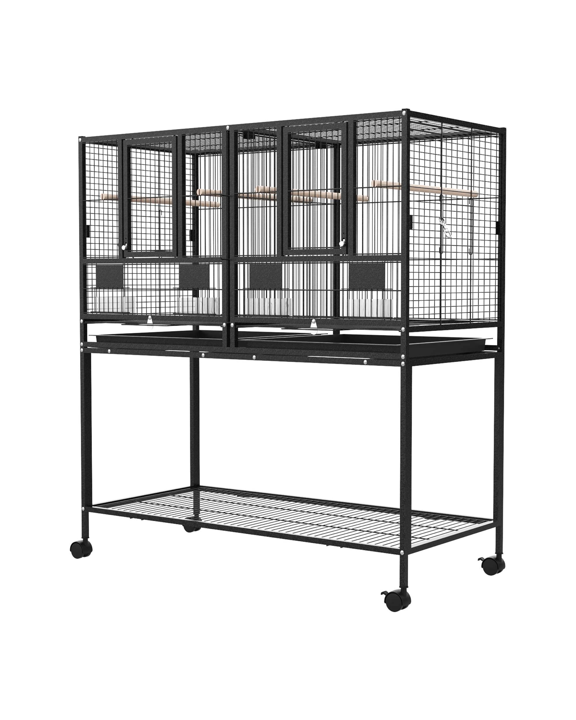 4 Advwin Large Bird Cage 2-in-1 Parrot Aviary, 4 of 7
