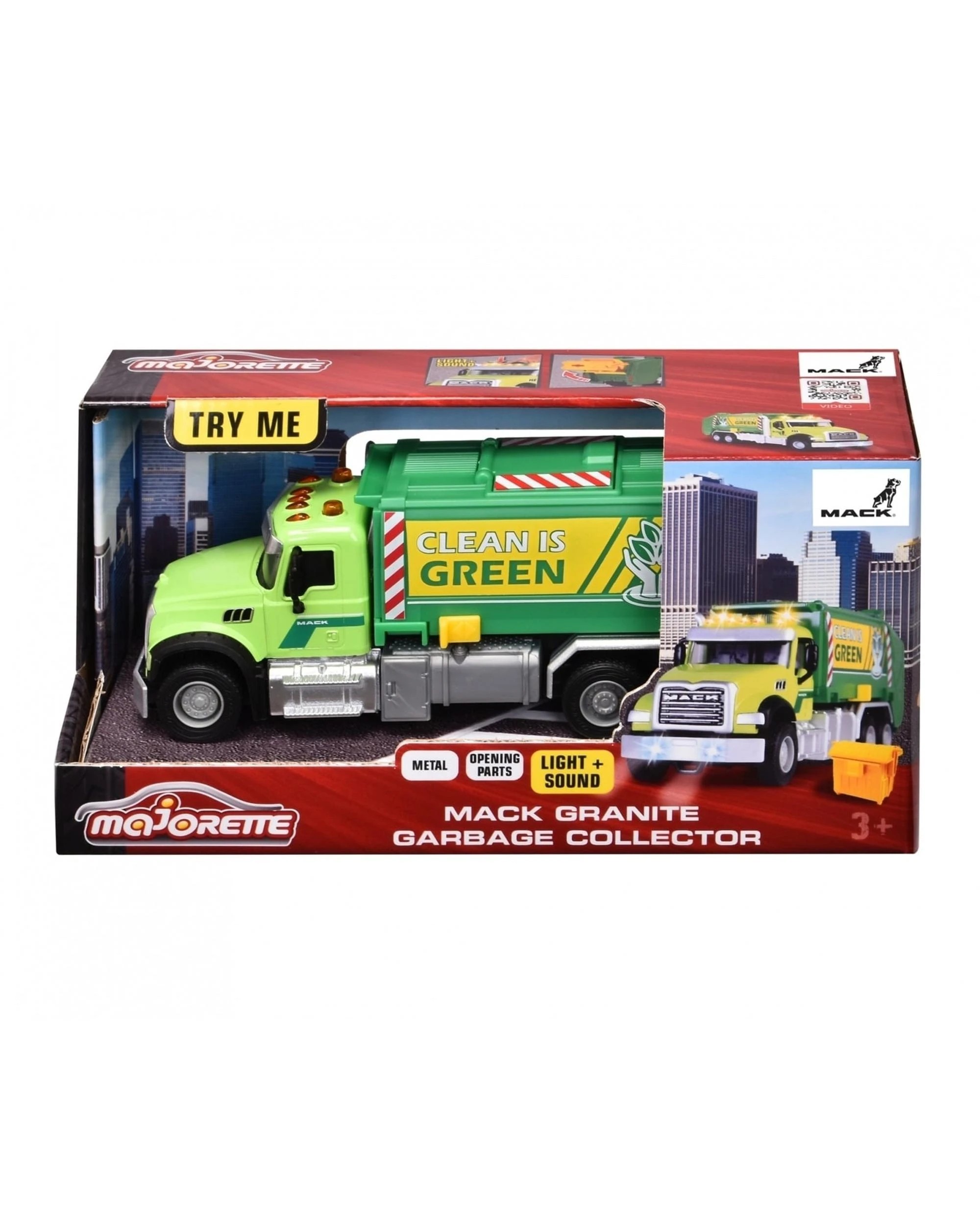1 Majorette Mack Granite Garbage Collector, 1 of 3