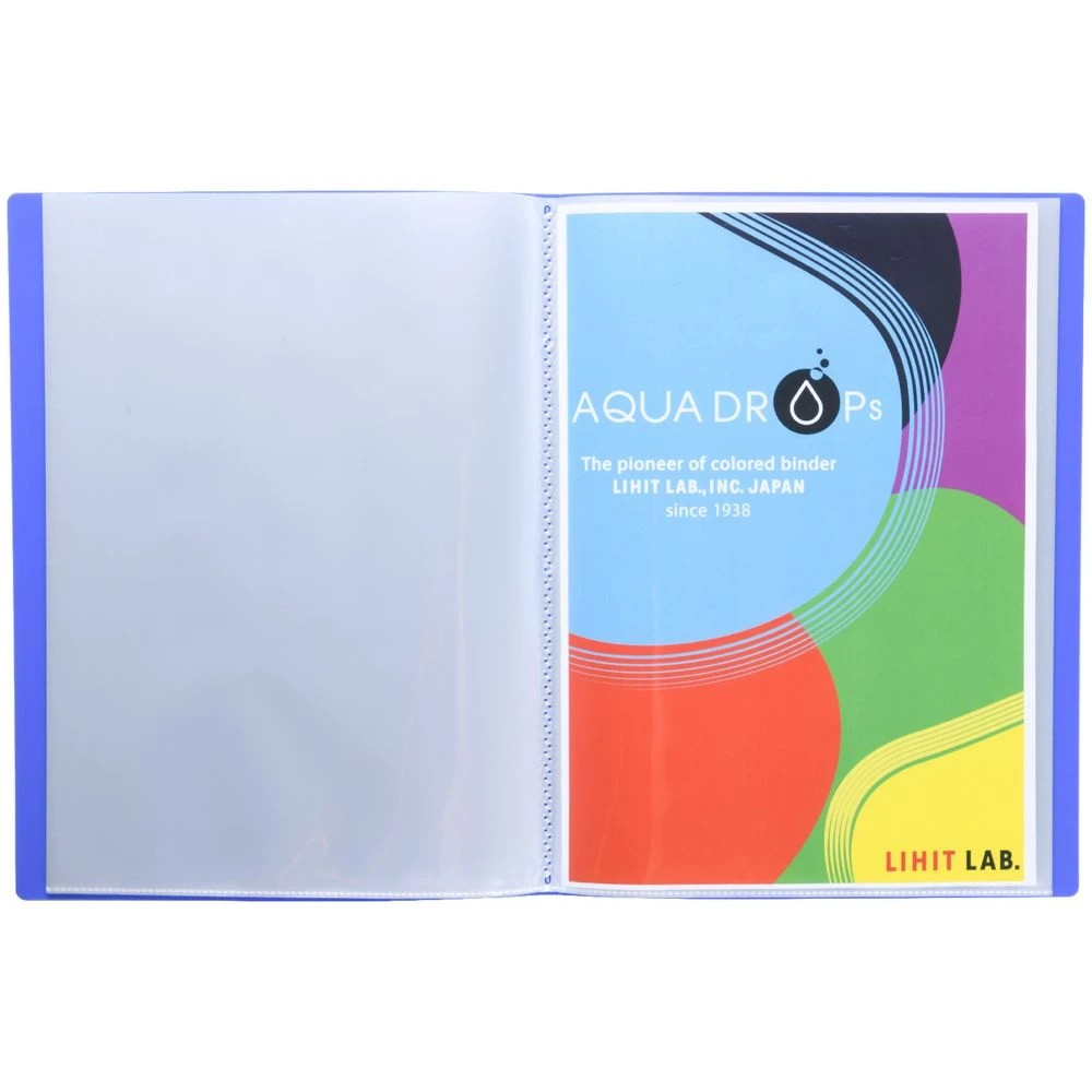 4 Aqua Drops Display Book A4 20 Pockets Vivid Blue, 4 of 4