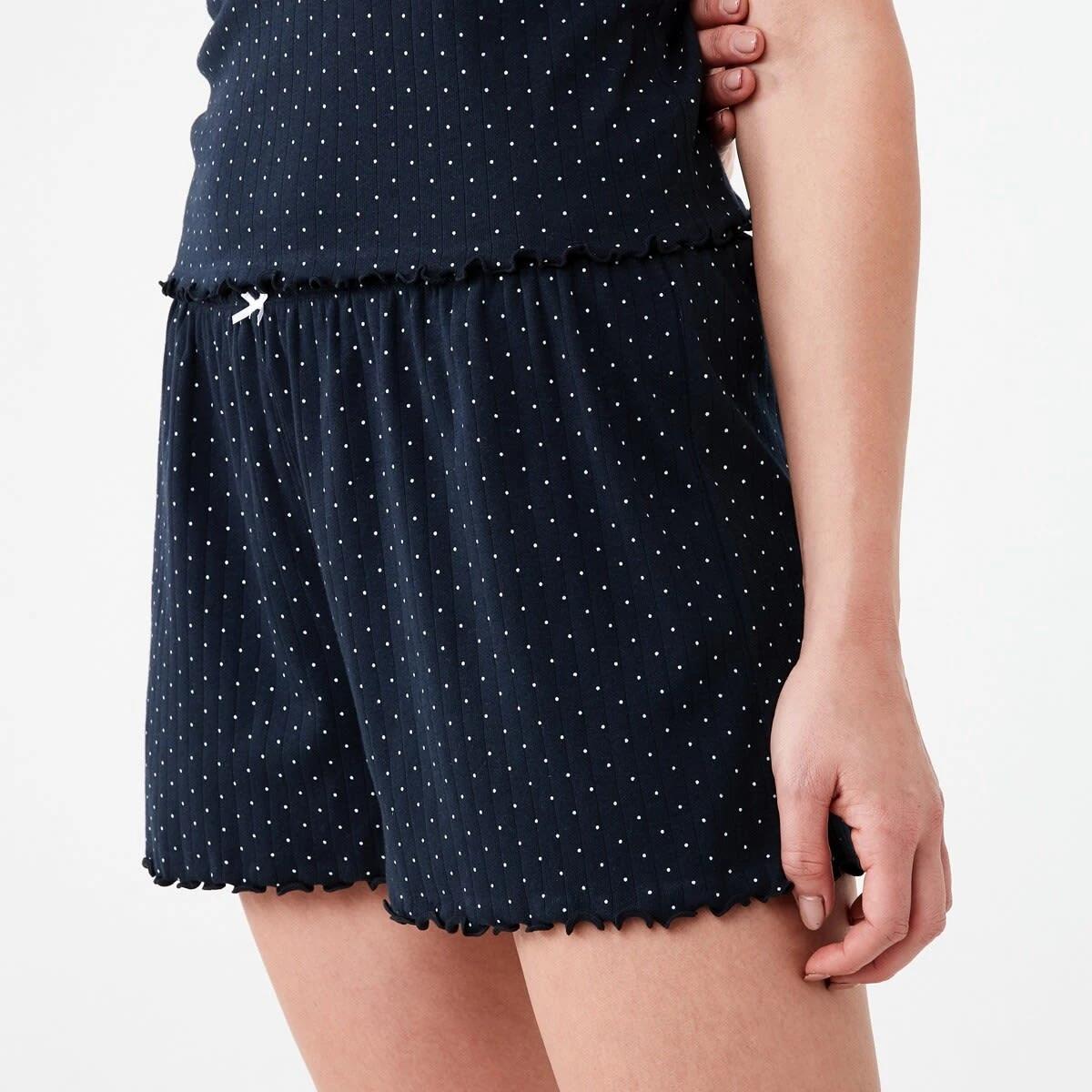 2 Rib Sleep Shorts PIN SPOT, 2 of 7