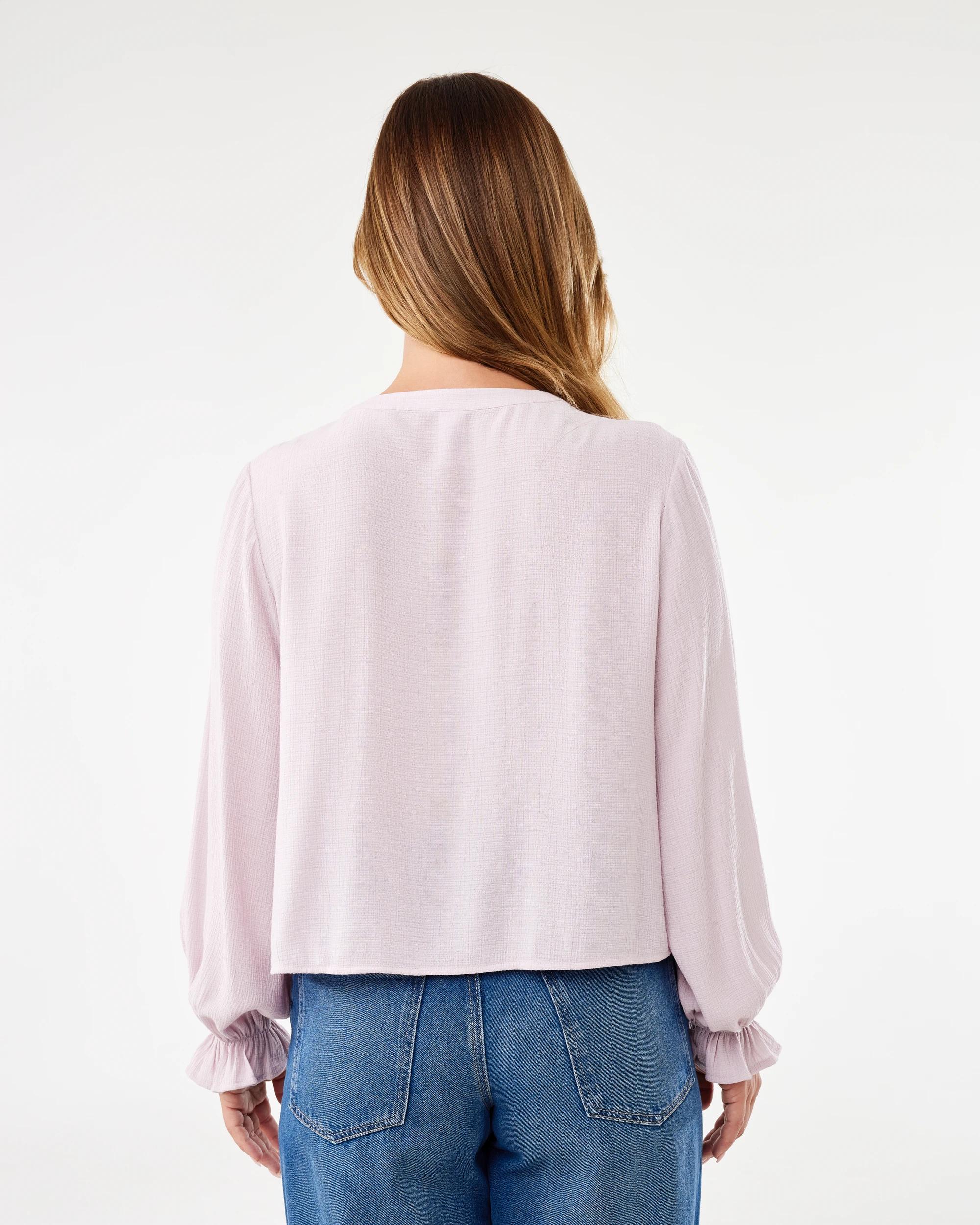 3 Long Sleeve Boho Detail Top Soft Prpl, 3 of 7