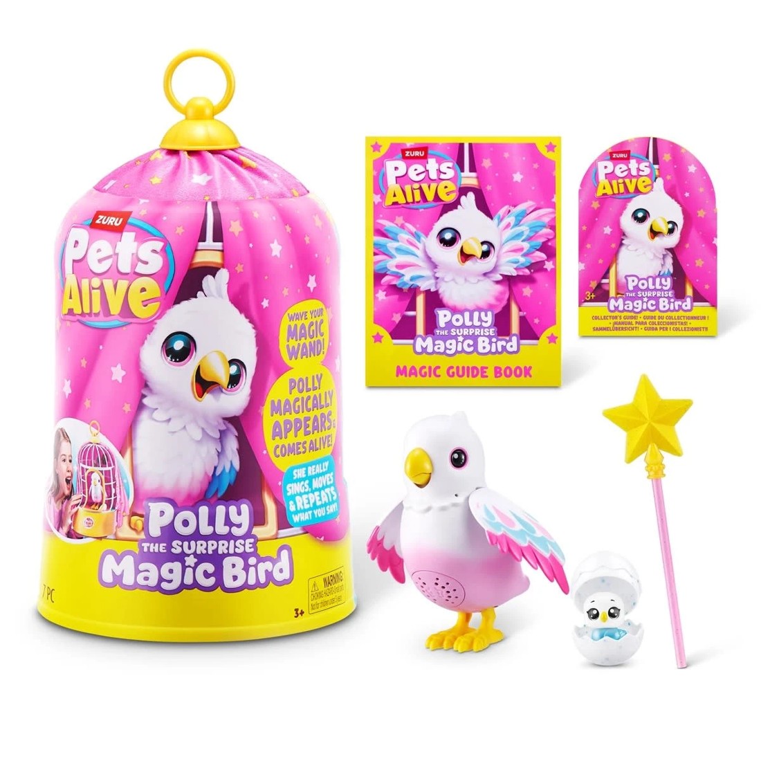 3 7 Piece Zuru Pets Alive Polly the Surprise Magic Bird, 3 of 11