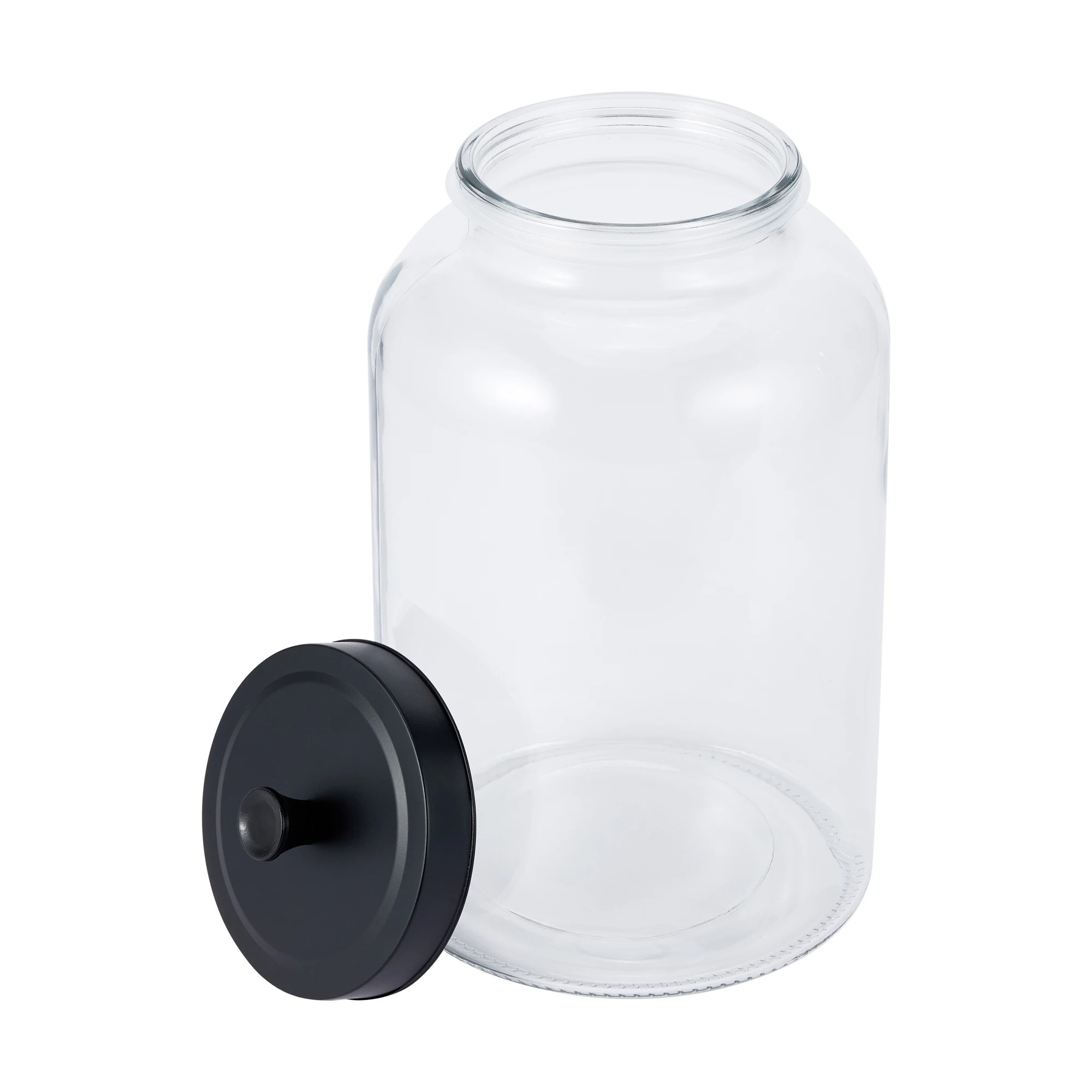 2 5.6L Glass Jar with Black Metal Lid, 2 of 3