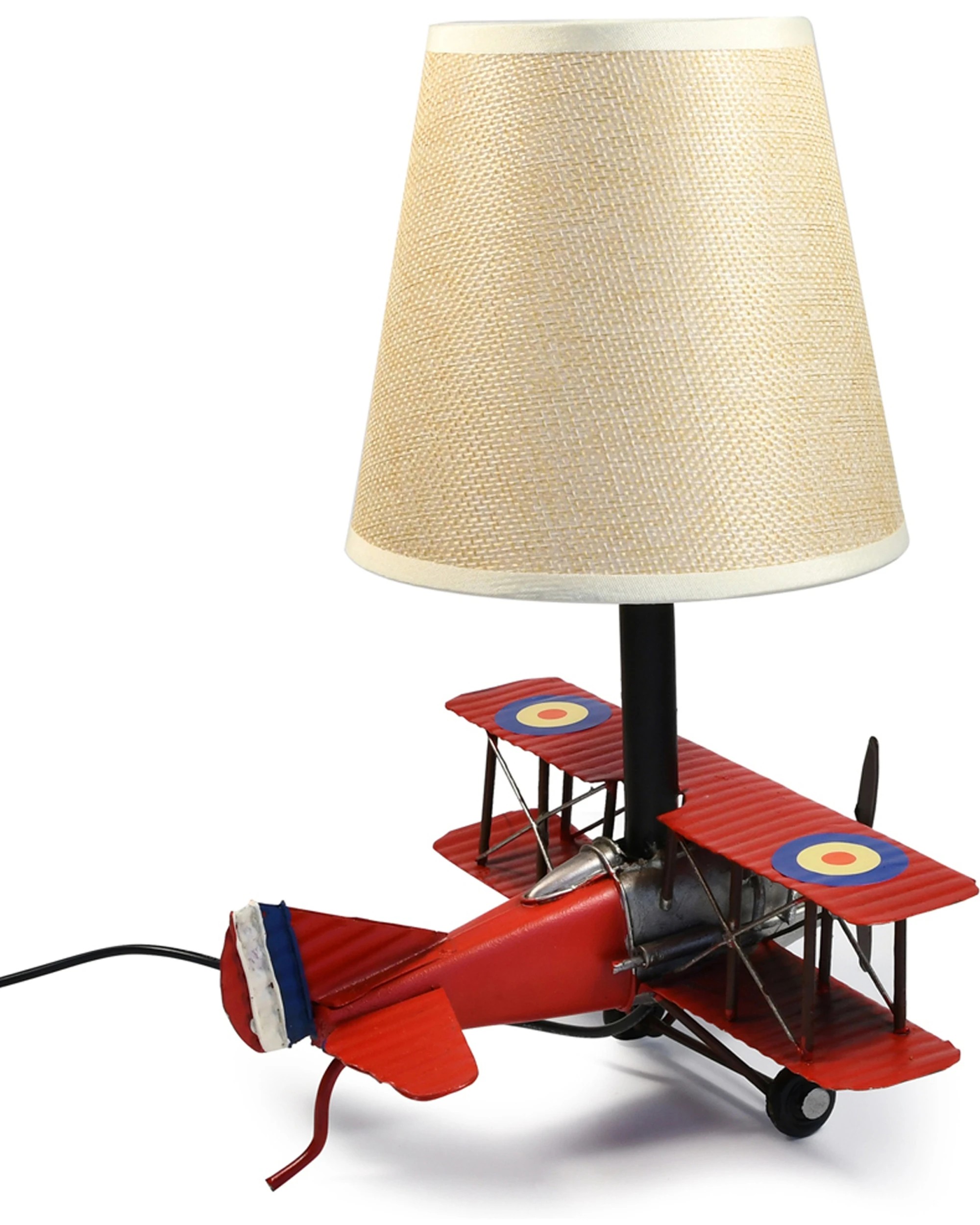 2 Auto Petit USB LED Lamp Baron Plane Home Decor 20x27cm - Red, 2 of 4