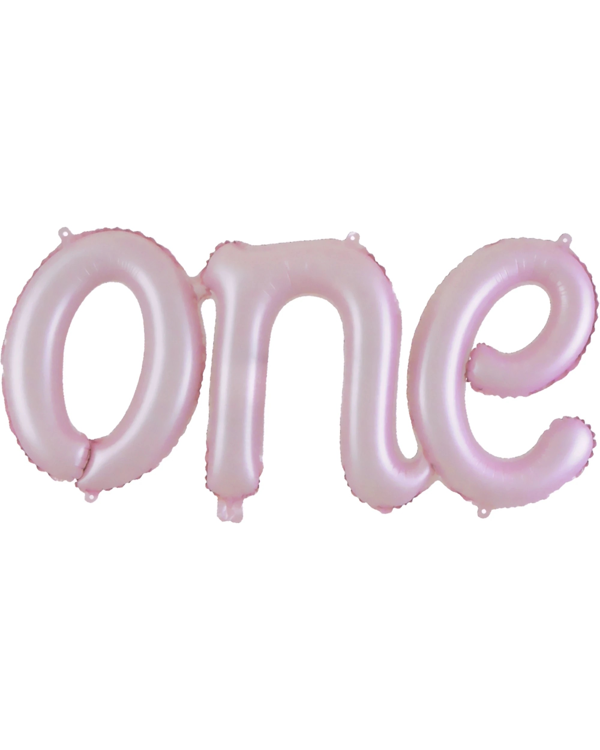 1 Alpen Matte Pastel One Foil Balloon Banner 1m - Pink, 1 of 1