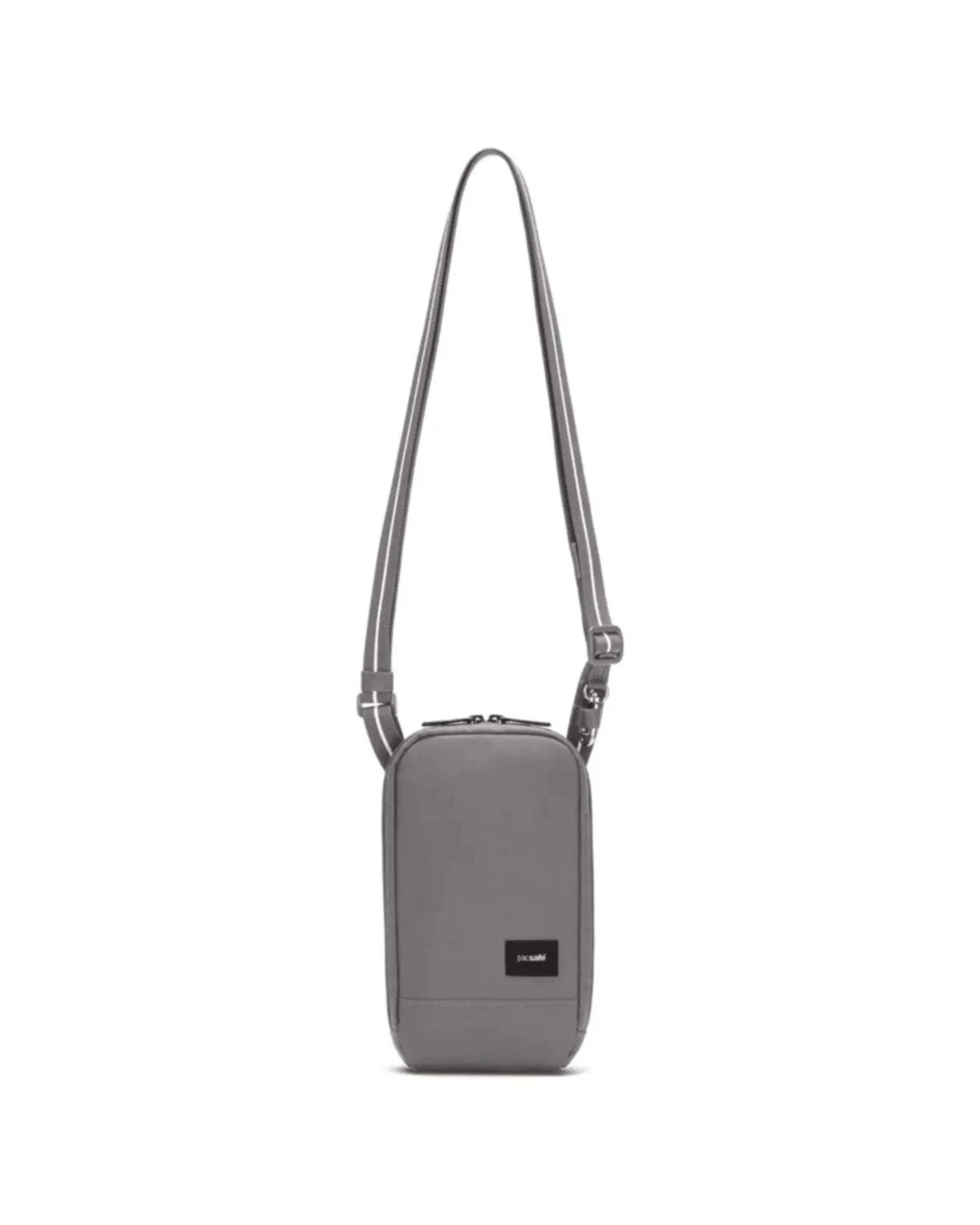 1 Pacsafe RFIDsafe Tech Crossbody RFID Blocking Anti-Theft Compact Water Stone - Grey, 1 of 8