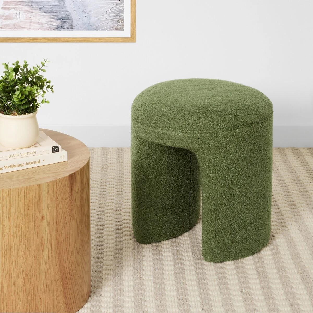 1 Boucle Ottoman - Green, 1 of 9
