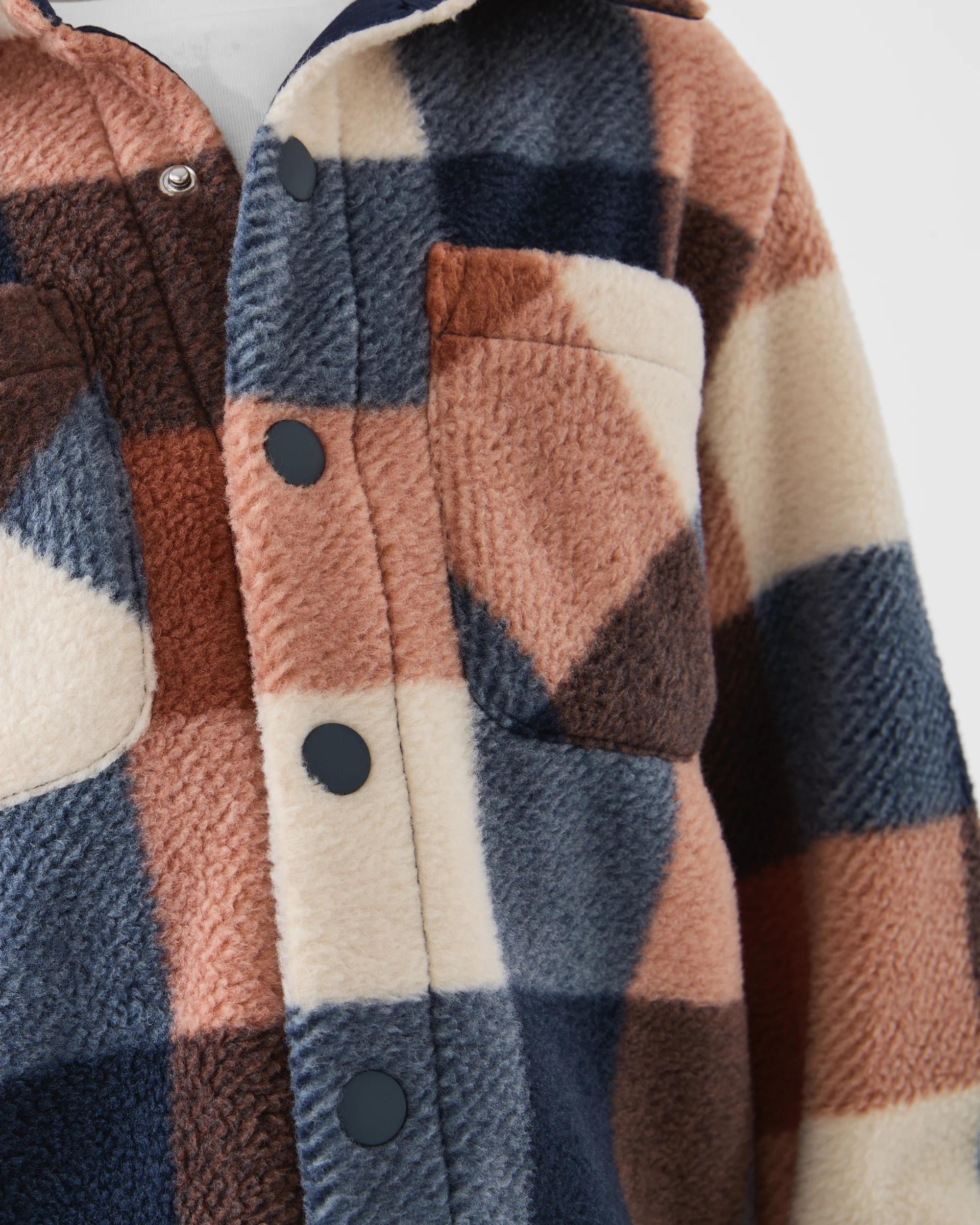 4 Cosy Shacket Blu Check, 4 of 7