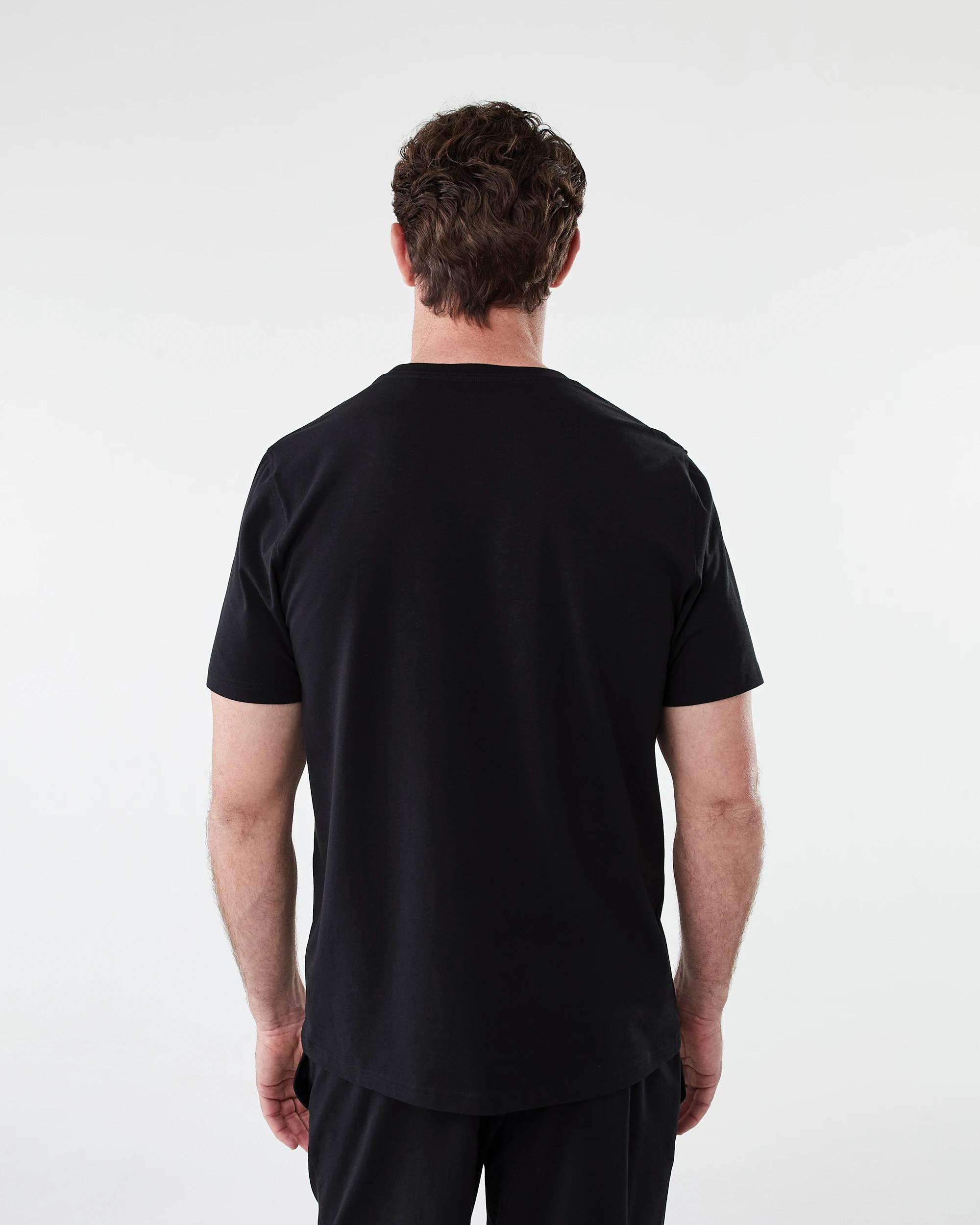 3 Cotton Elastane Sleep Top BLACK, 3 of 6