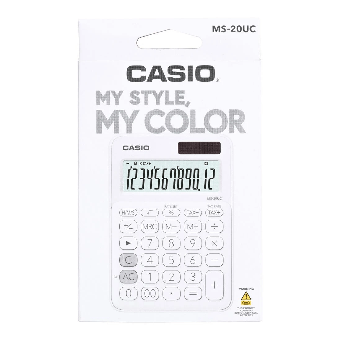 3 Casio 12 Digit Desktop Calculator White MS20UC, 3 of 4
