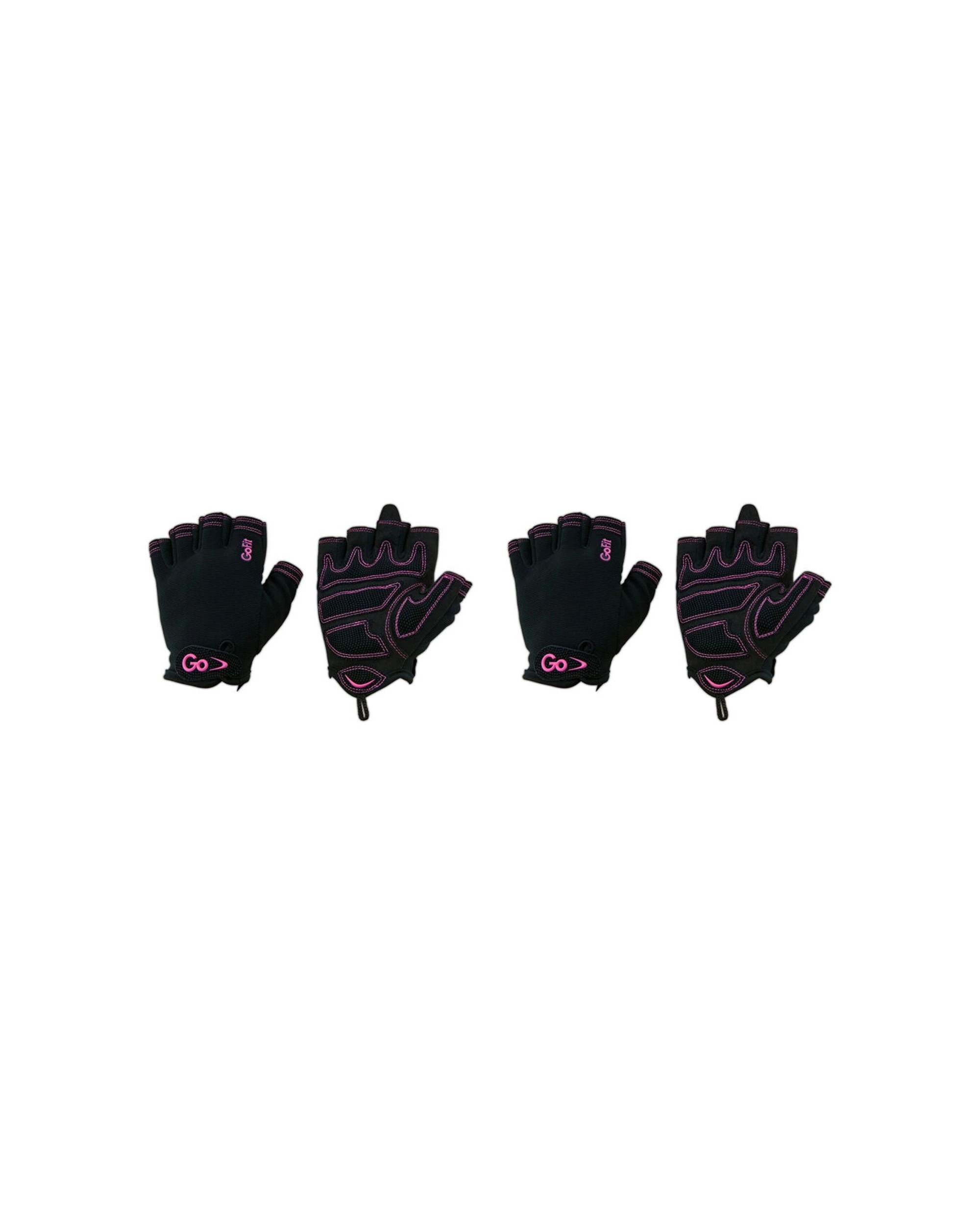 1 GOFIT Womens Cross Training Gloves 2PK Large Ergonomic Palm Gym Workout - Black, 1 of 4