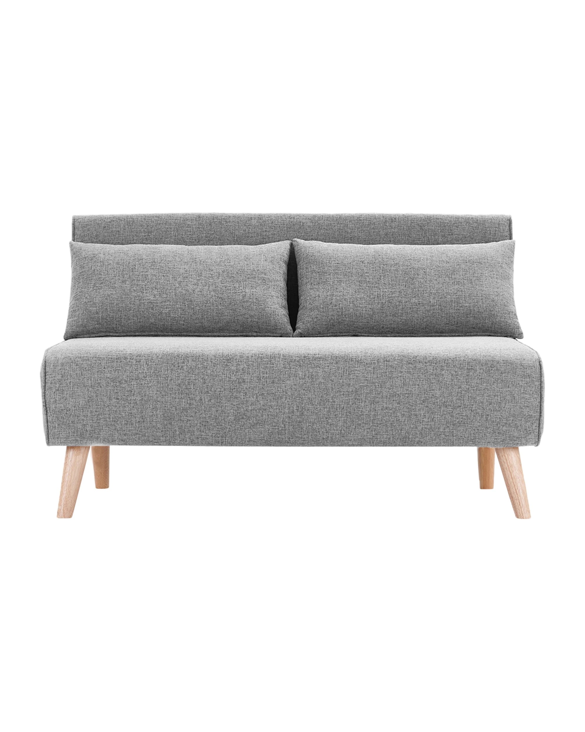 3 Sarantino 2-seater Adjustable Sofa Bed Lounge Faux Linen - Grey, 3 of 3