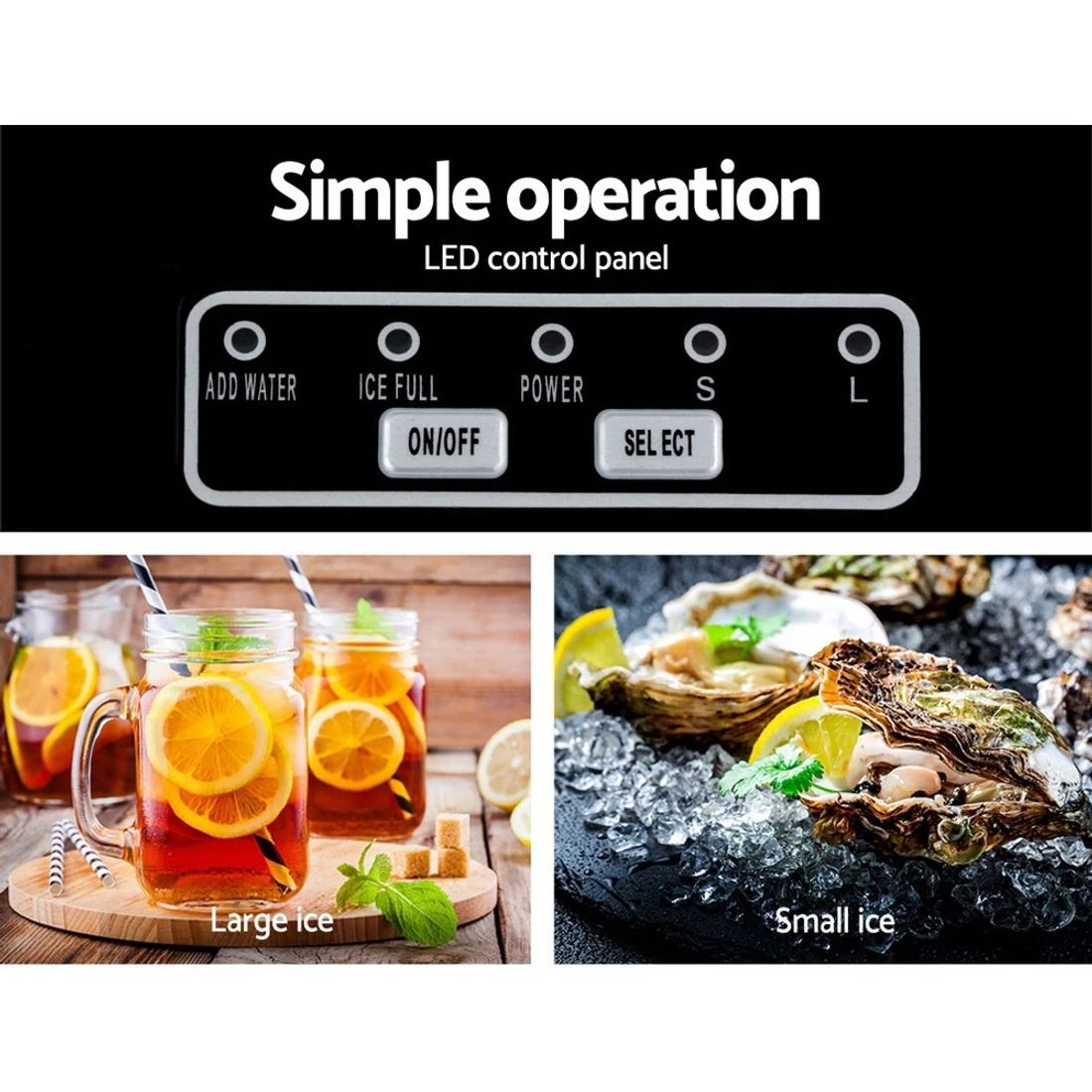 6 Devanti 12kg Ice Maker Machine
 - black, 6 of 8