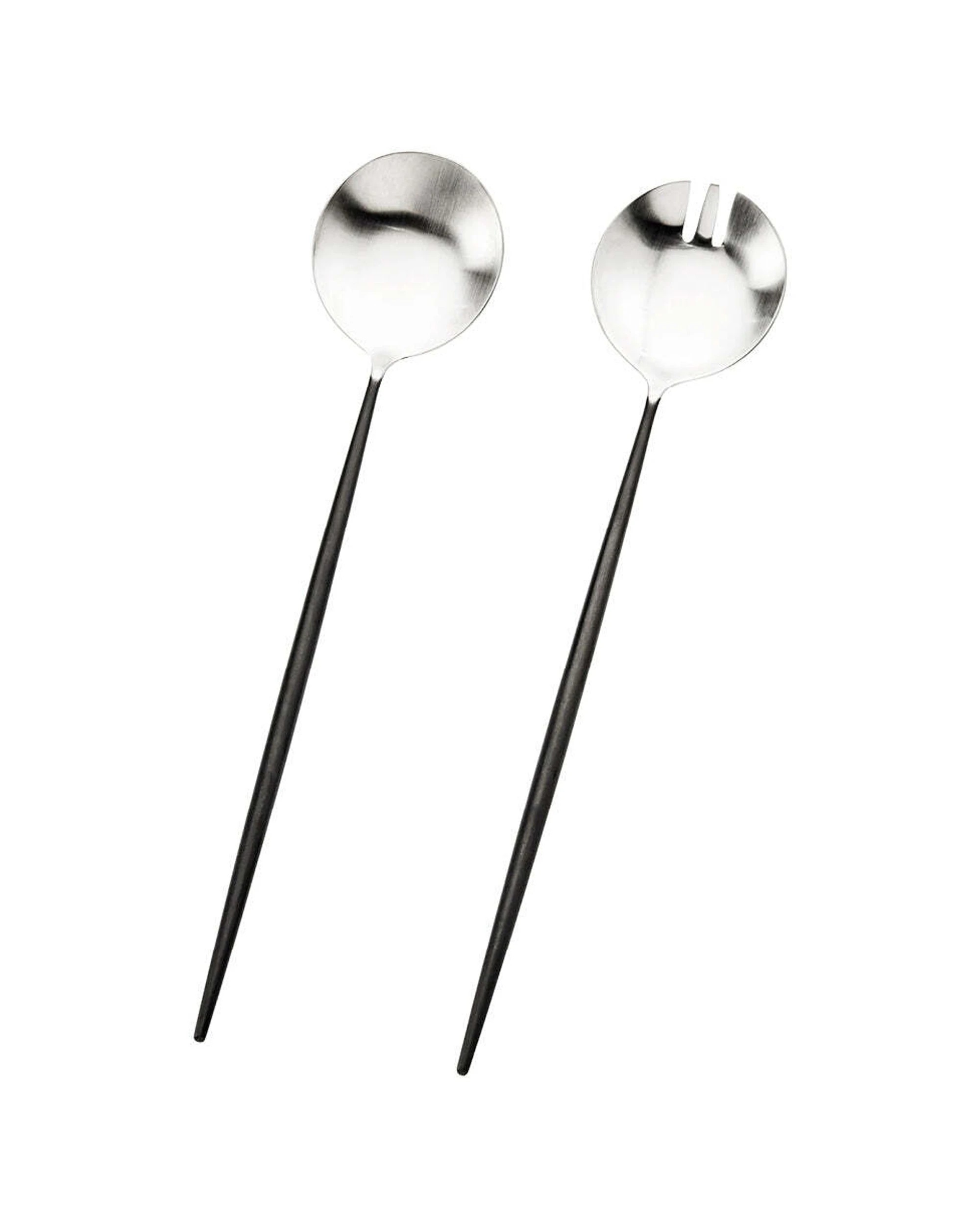2 Stanley Rogers 2pc Stainless Steel Piper Salad Entree Server Utensil Set - Black, 2 of 3