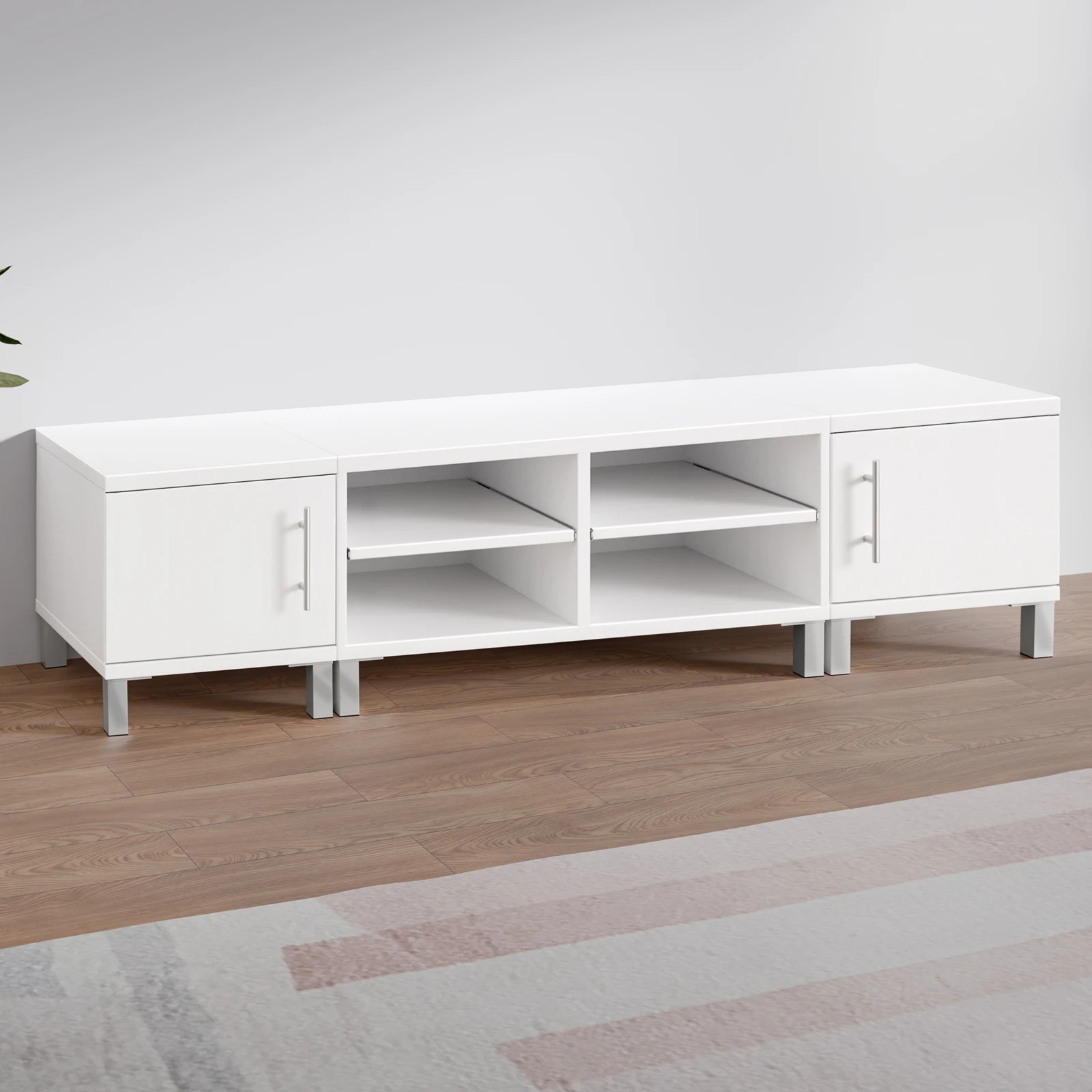 5 Alfordson Entertainment Unit TV Cabinet Stand Storage Drawer 190cm - White, 5 of 10