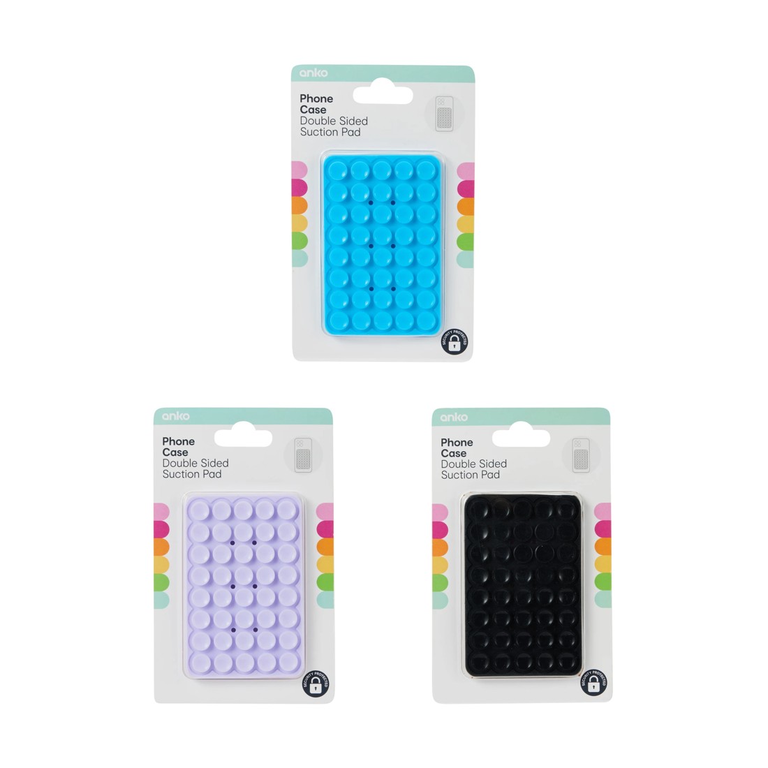 4 Phone Case with Double Sided Suction Pad - Assorted, 4 of 4