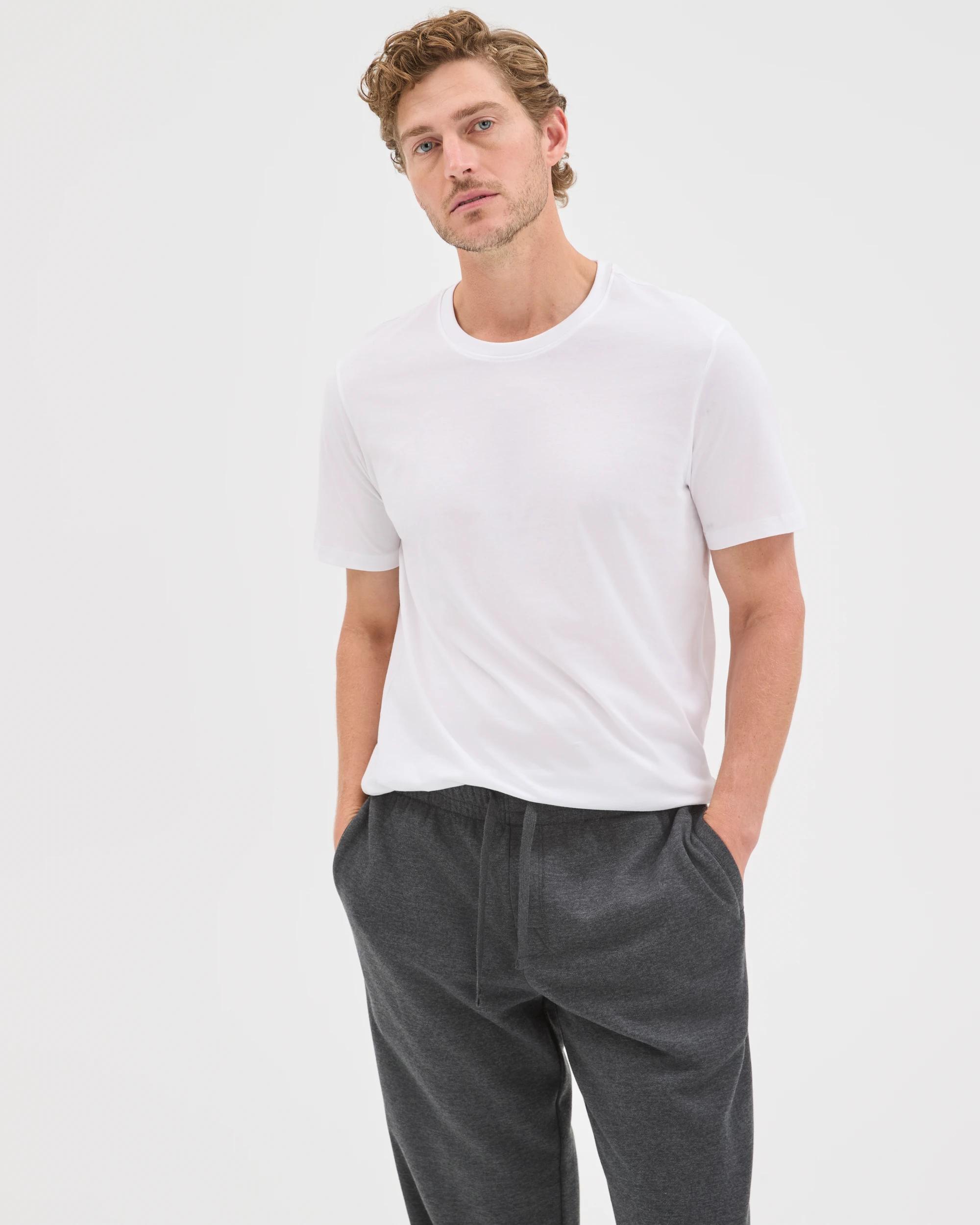 3 Target Man Australian Cotton Blend Uncuffed Trackpants CHARCOAL, 3 of 6