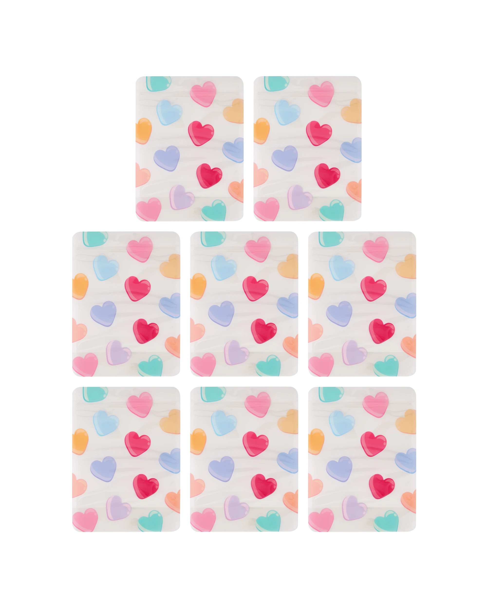 1 8 Pack Heart Snap Lock Treat Bags, 1 of 4