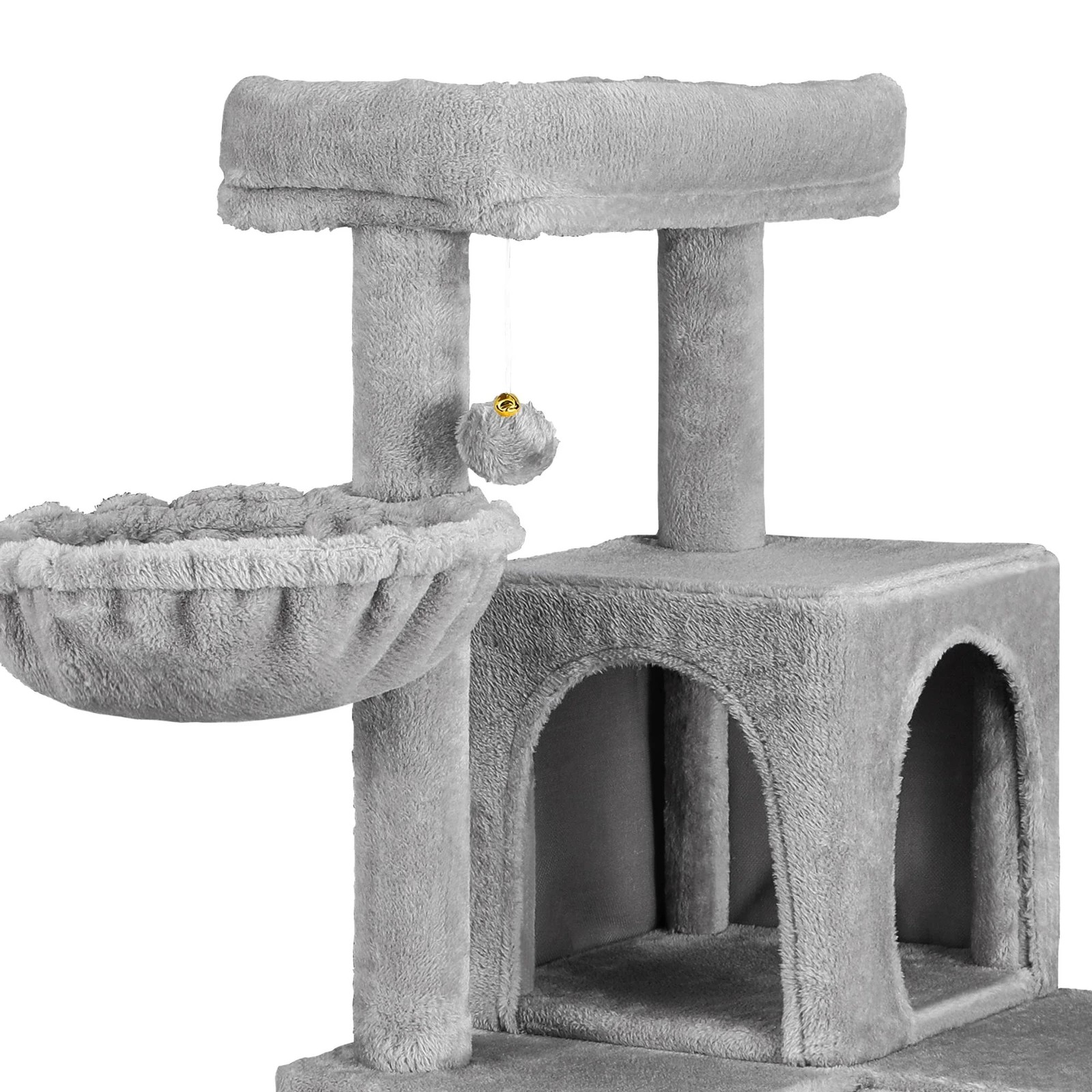 6 Beastie Cat Tree Scratching Post Scratcher Tower Condo House Furniture Wood 100cm - Grey, 6 of 7
