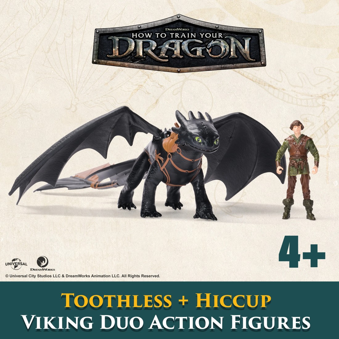 3 How To Train Your Dragon Toothless and Hiccup Action Figure Set, 3 of 7