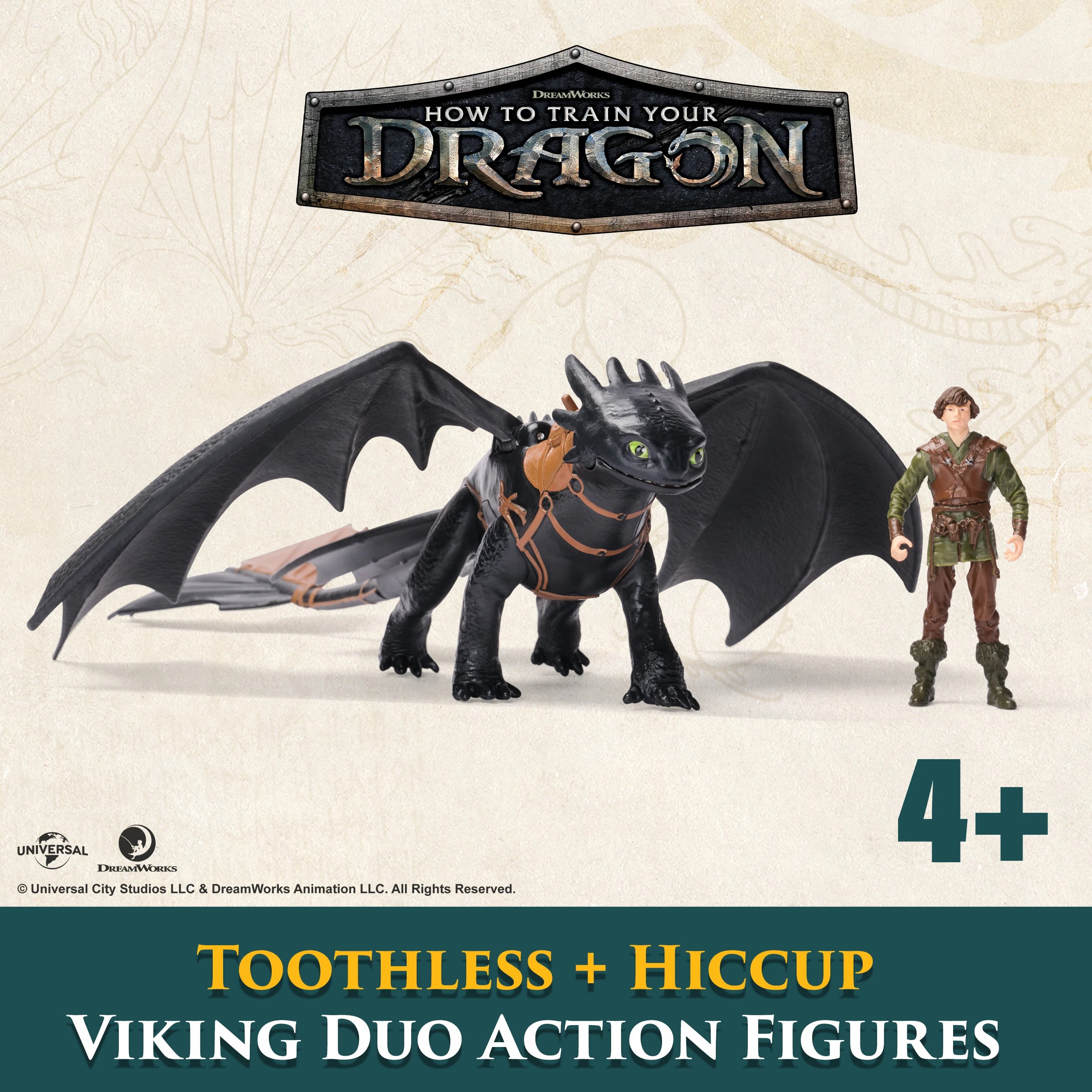 3 How To Train Your Dragon Toothless and Hiccup Action Figure Set, 3 of 7
