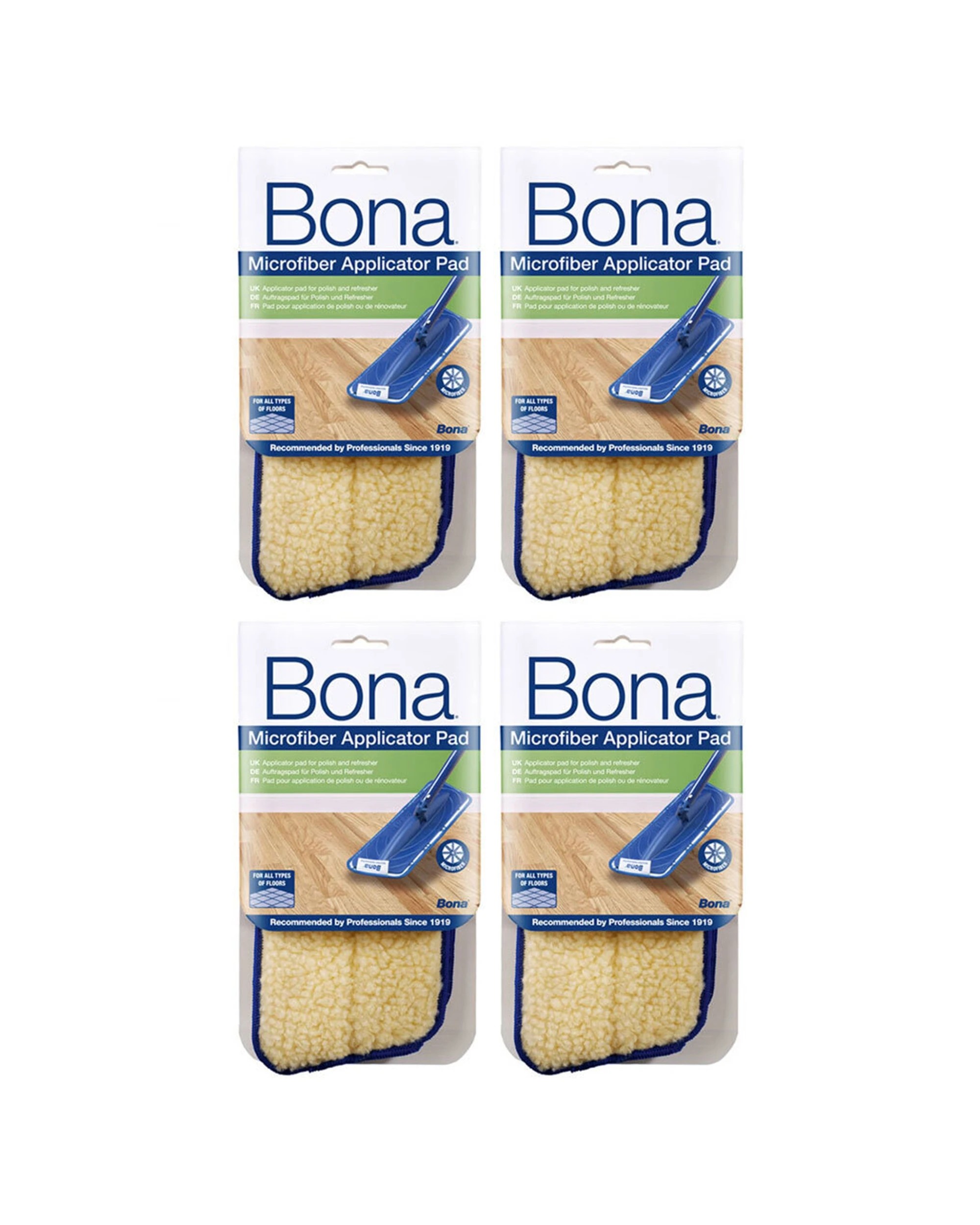 1 Bona 4PK Microfiber Applicator Pad Washable Reusable For Wood Refresher - Multi, 1 of 1