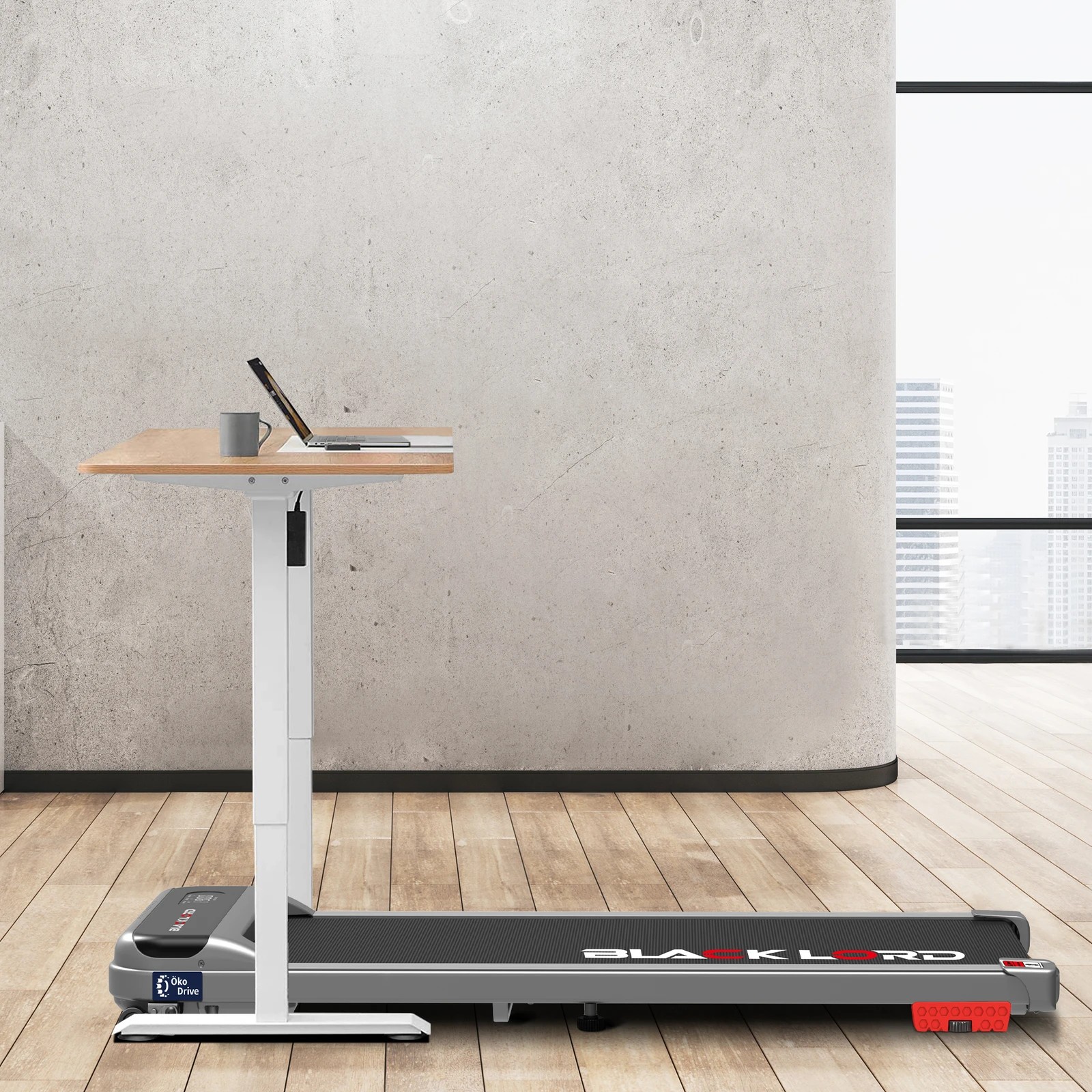 4 Black Lord Treadmill Electric Walking Pad Home Office Gym Fitness Incline MS2 - Silver, 4 of 9