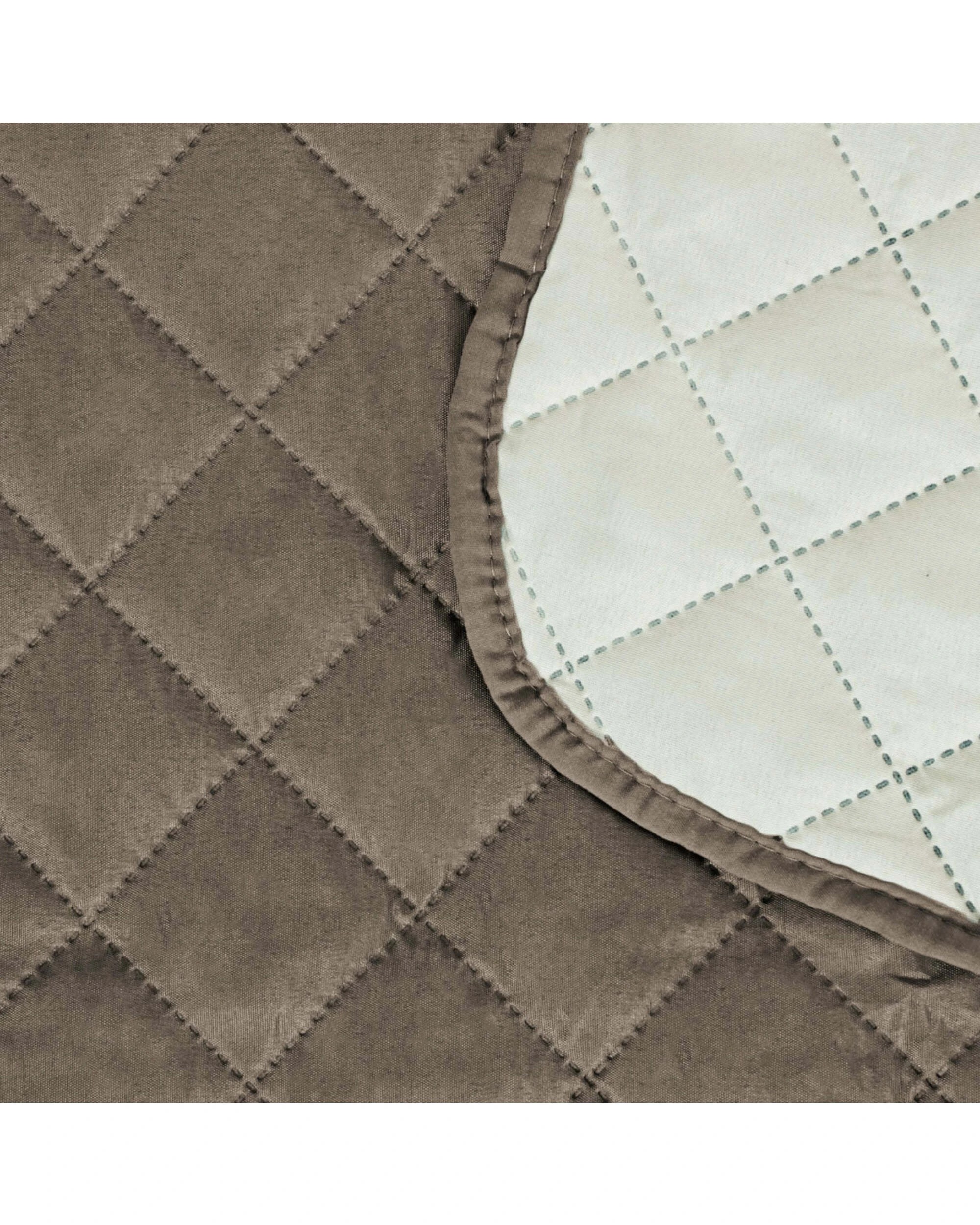 2 Smarcute 2 Seater Quilted Reversible Sofa Cushion with Straps - Brown, 2 of 5
