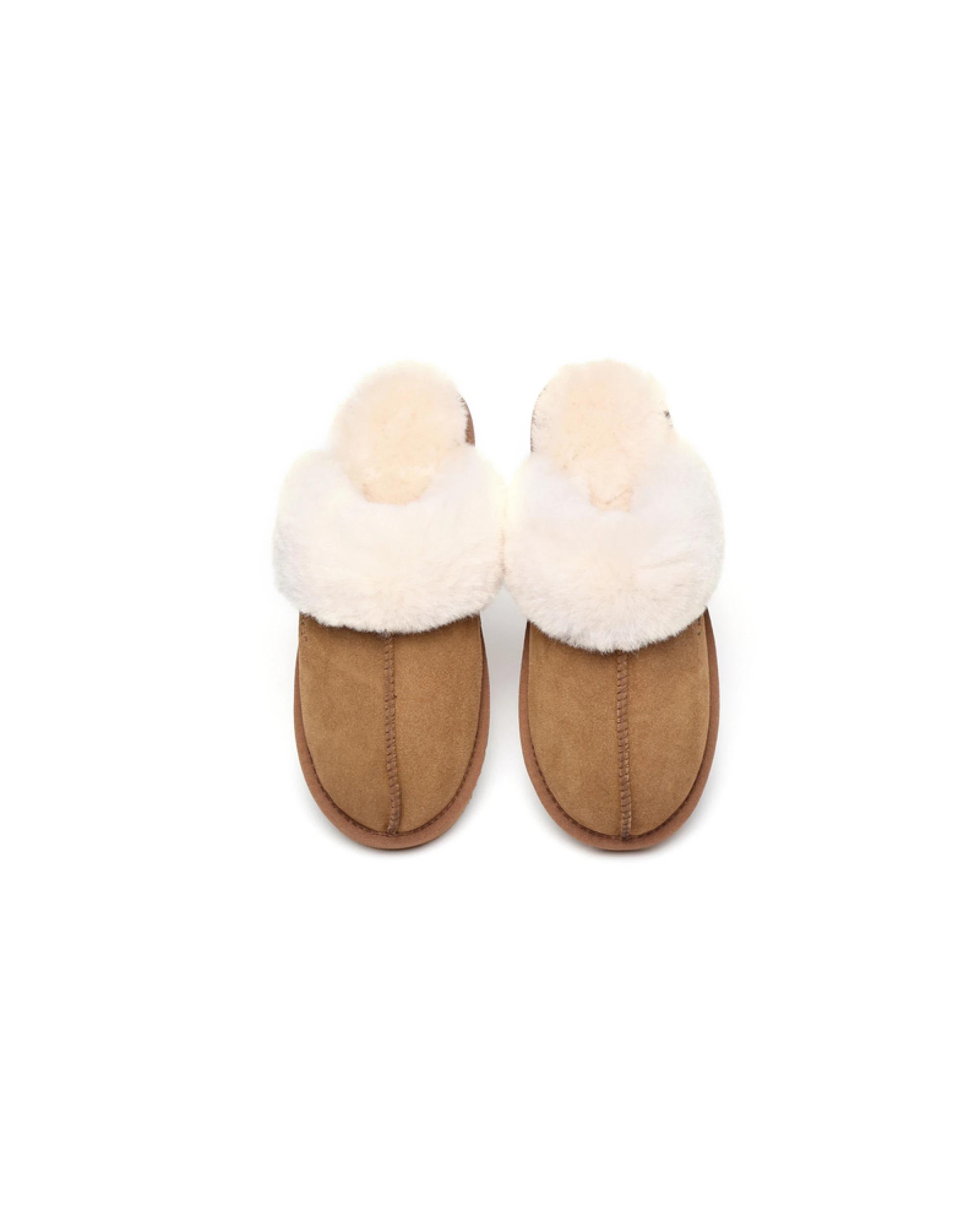 4 Australian Shepherd UGG Unisex Muffin Slippers CHESTNUT, 4 of 5