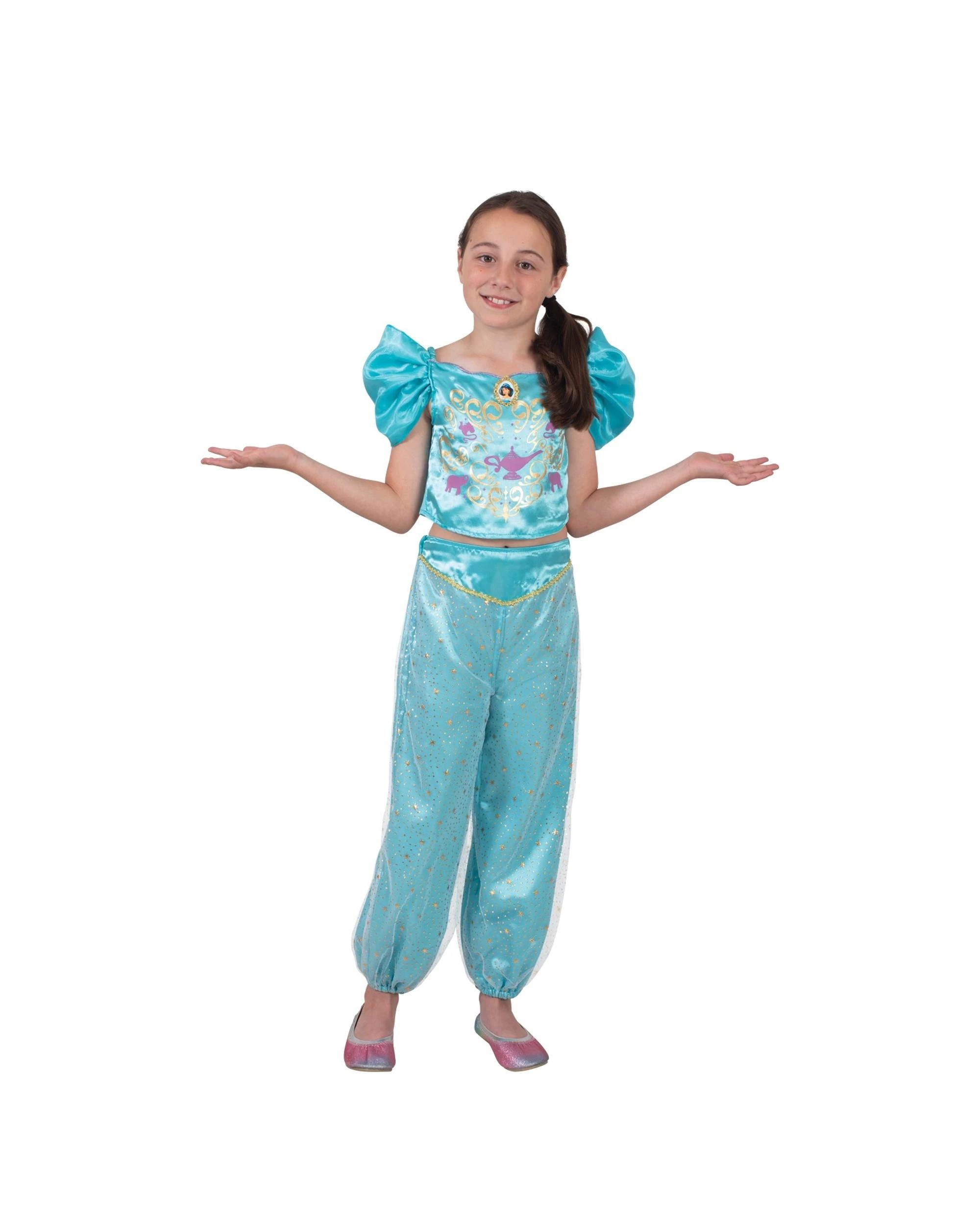 1 Disney Princess Jasmine Sparkle Deluxe Child Costume 6-8 Years, 1 of 4