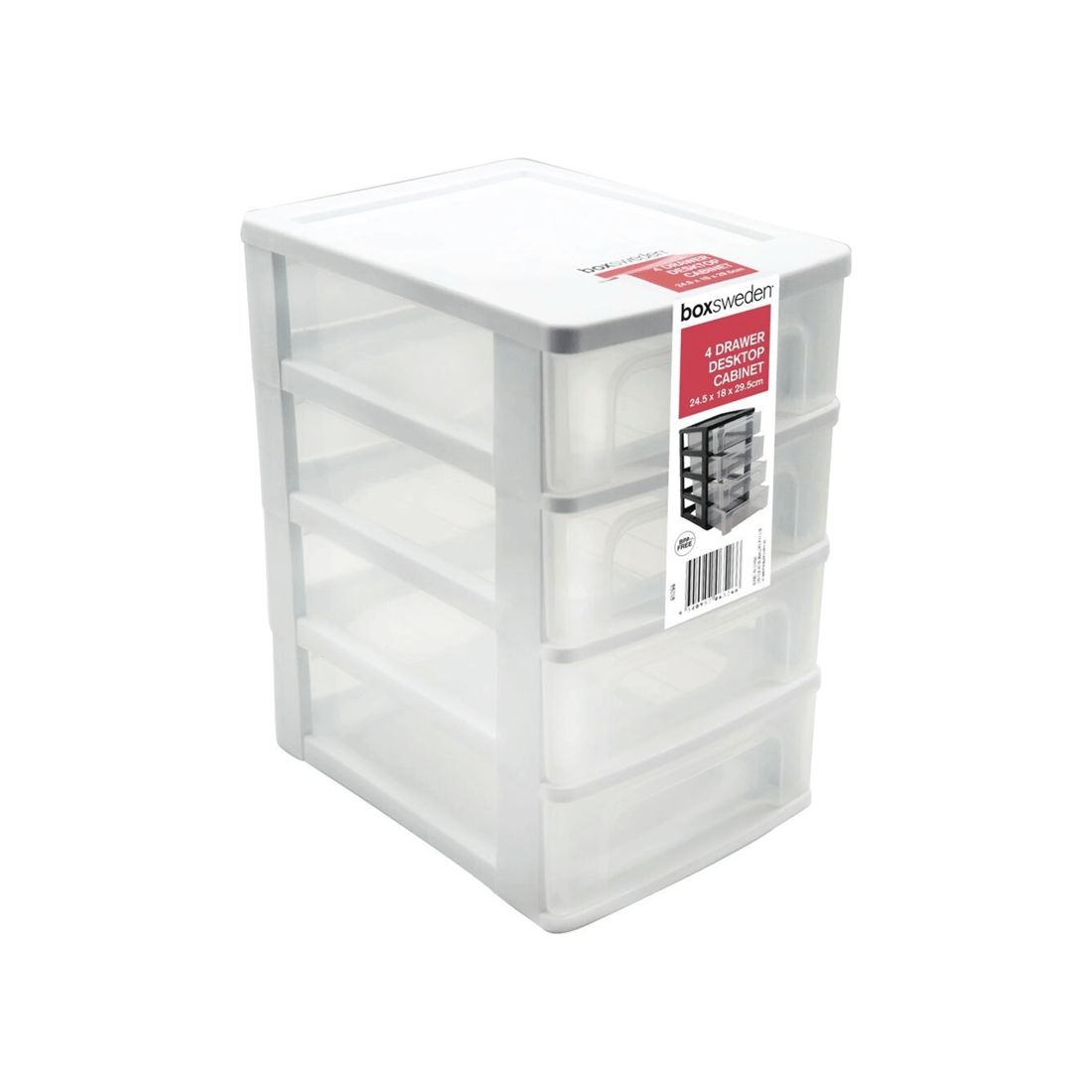 3 Boxsweden 4 Layers Desktop Drawer Cabinet Small 24.5x29.5cm Storage Box
 - Black, 3 of 5