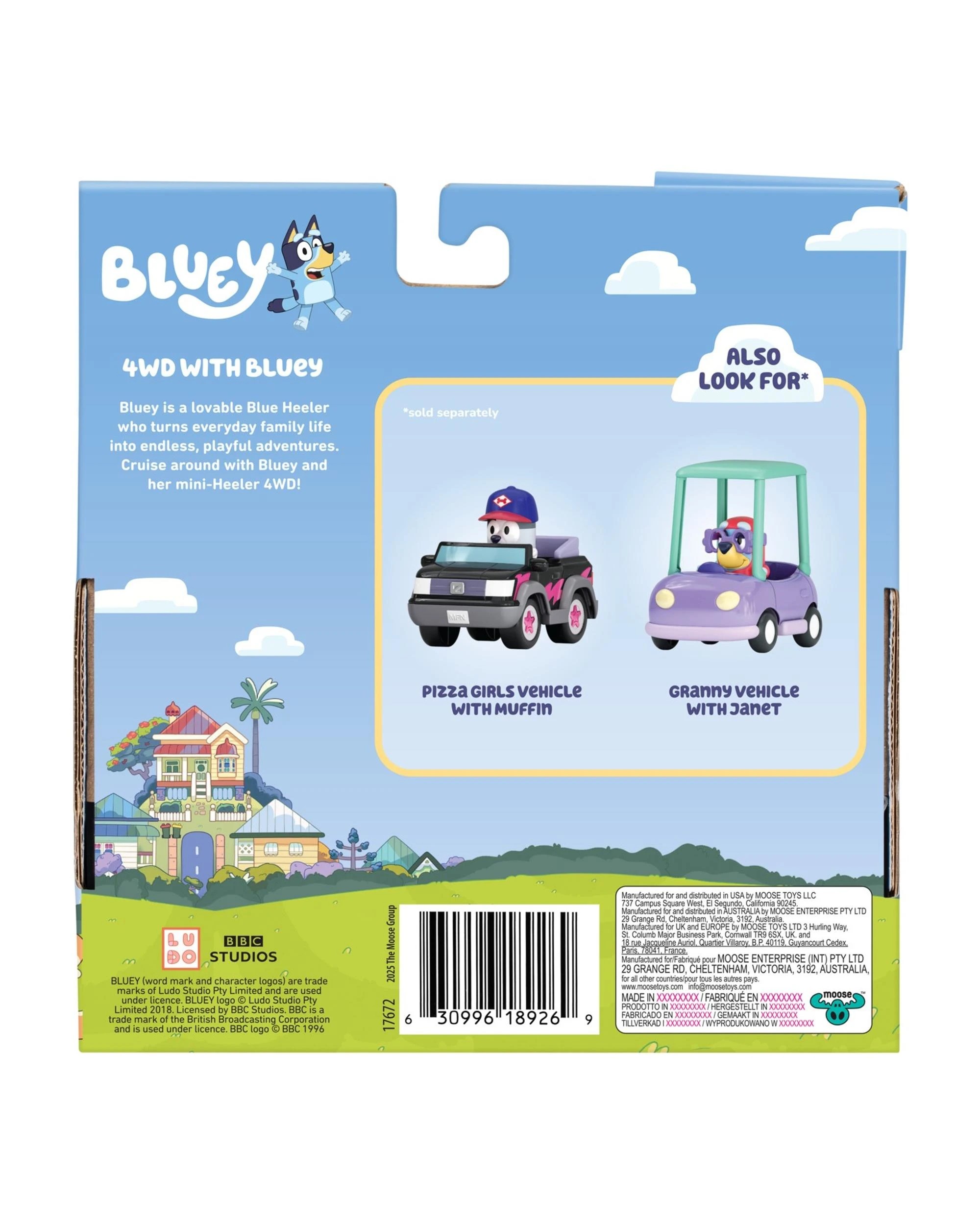 6 Bluey 4WD and Bluey Mini Figure Vehicle Playset, 6 of 6