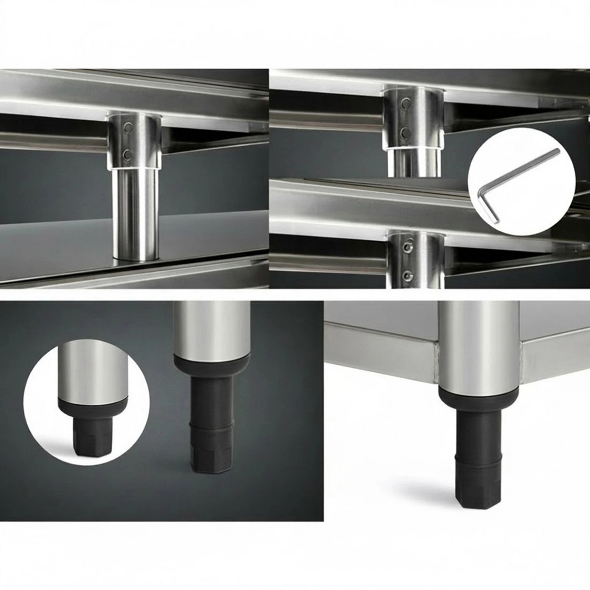 5 Cefito Stainless Steel Kitchen Bench with Wheels - Multi, 5 of 8
