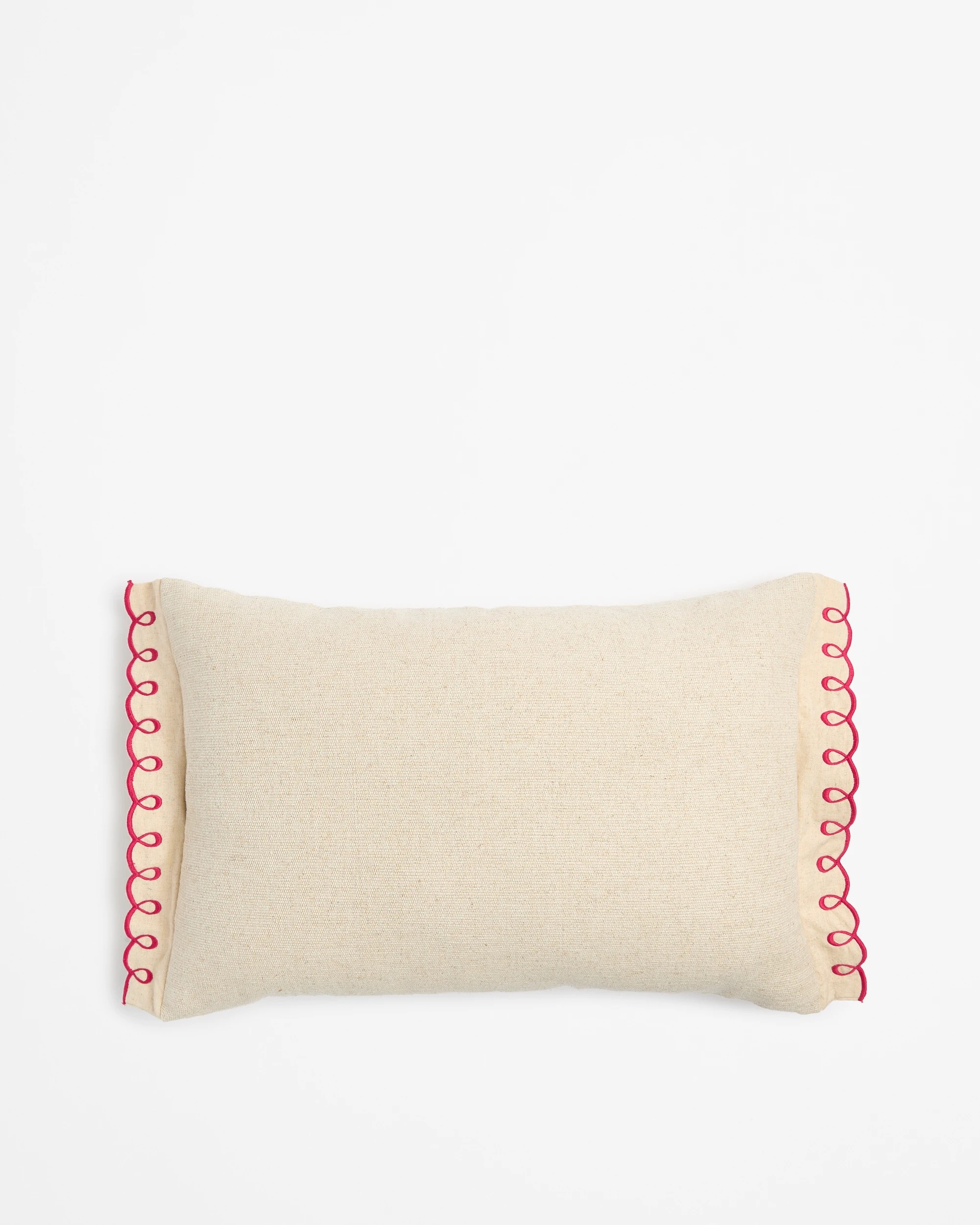 1 Target Geena Embroidered Flange Cushion - Red, 1 of 2
