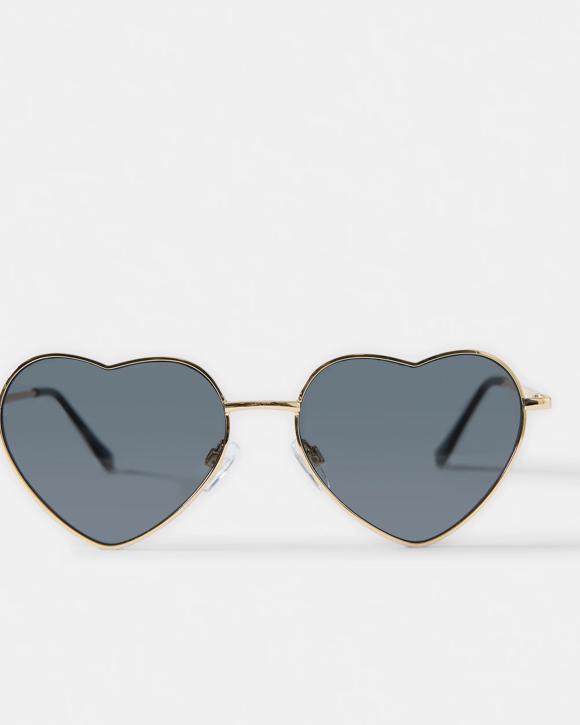 Womens Metal Heart Sunglasses