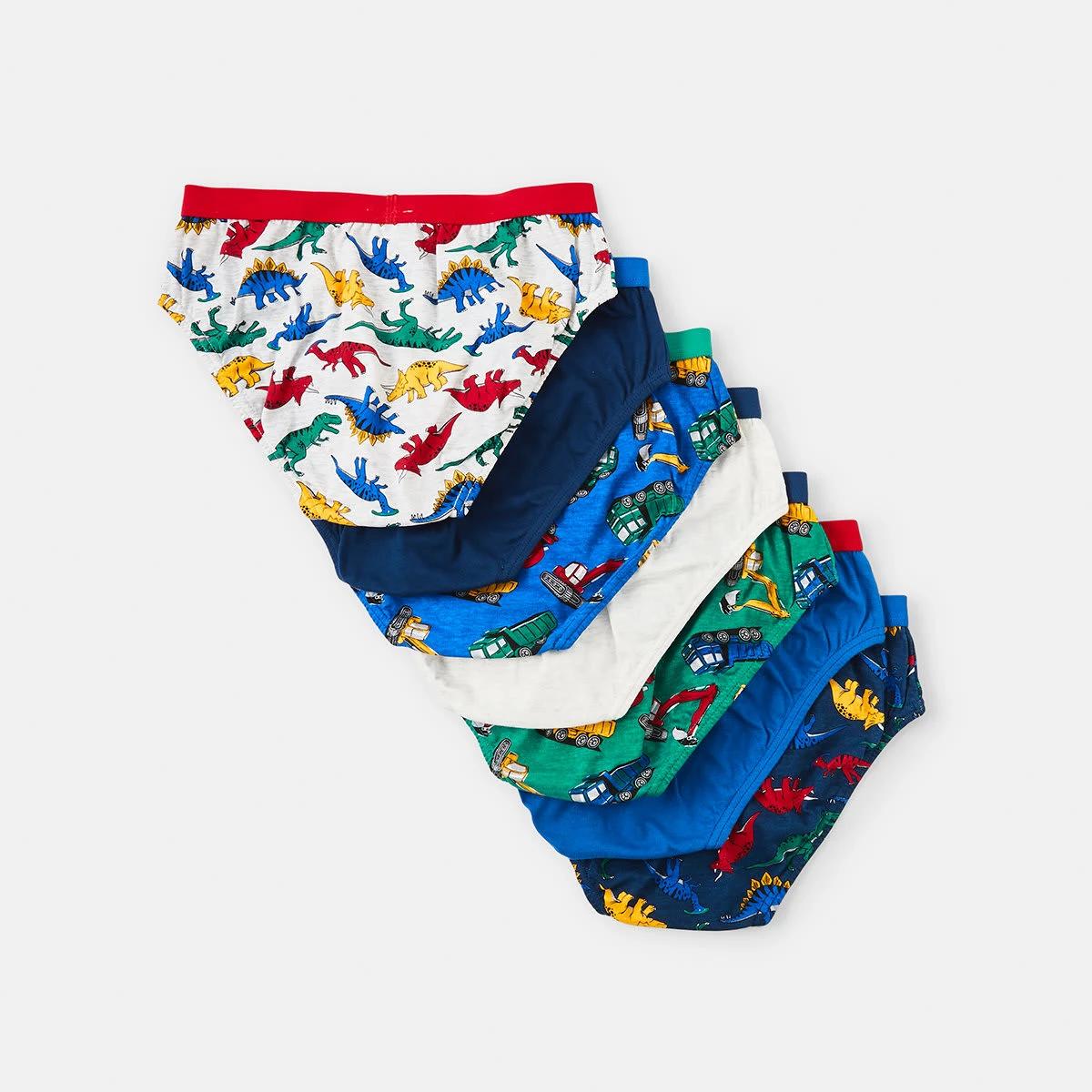 2 7 Pack Print Briefs Dino Truck, 2 of 10