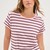 PINK ROSE/MERLOT STRIPE