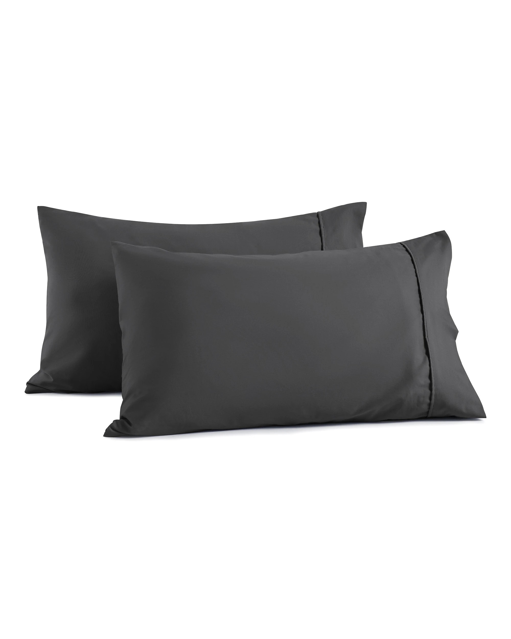 4 Dreamaker 250TC Cotton & Recycled Polyester Blend Standard Pillowcase Twin Pack - Charcoal, 4 of 5