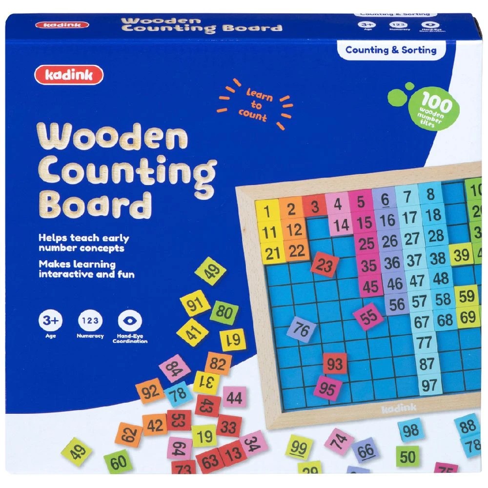 1 Kadink Wooden Counting Board 1-100, 1 of 7