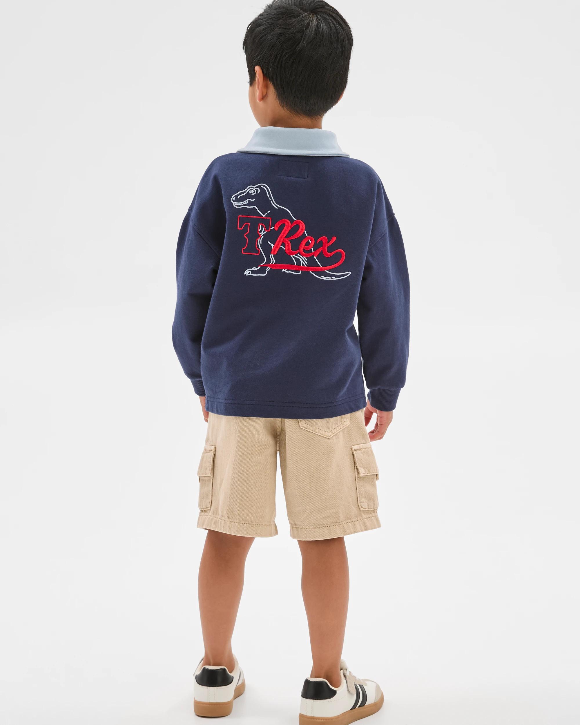 2 Target Kids Australian Cotton Rugby Top NAVY BLUE, 2 of 7