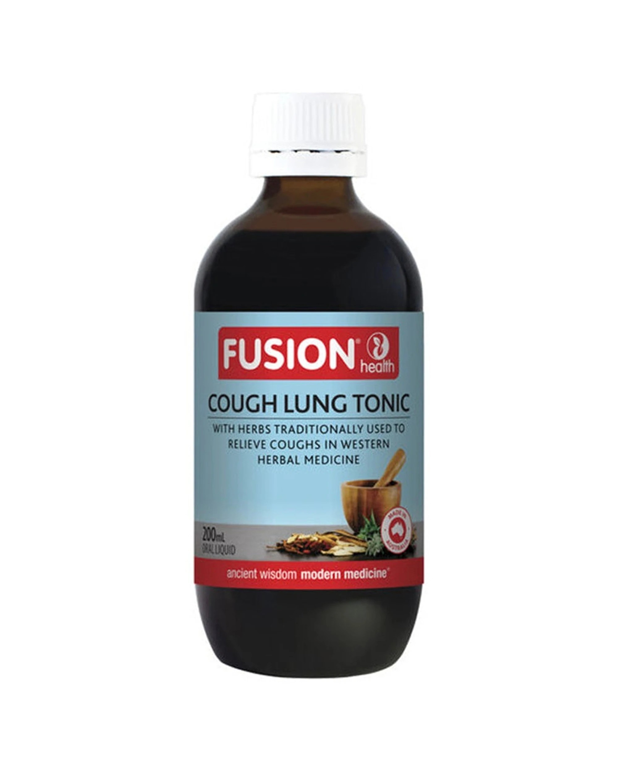 1 Fusion Cough Lung Tonic Herbal Liquid With Horehound Thyme 200ml, 1 of 1