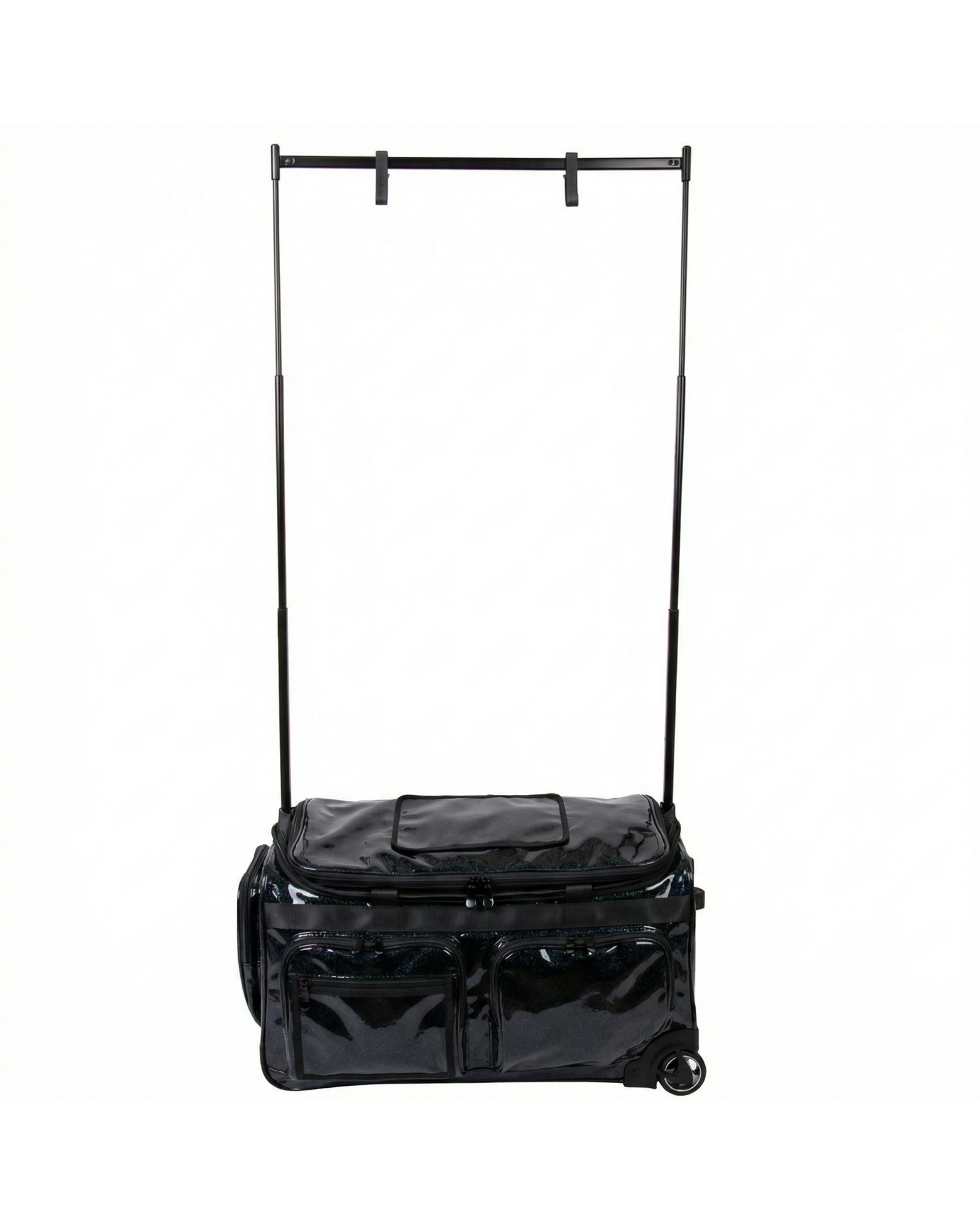 1 Advwin 26" Rolling Dance Bag with Garment Rack Sparkling - Black, 1 of 7