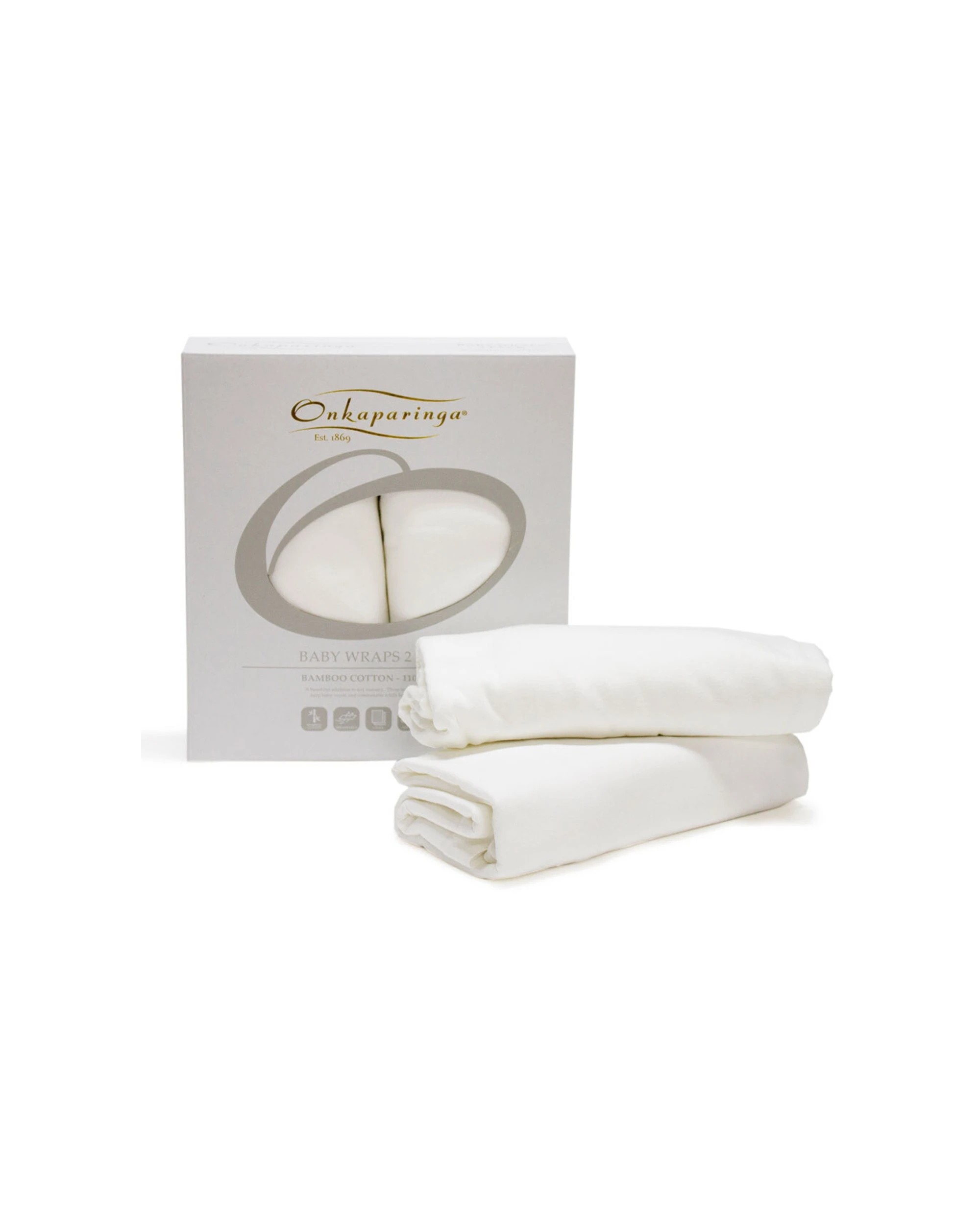 4 Onkaparinga 2PK Baby Cotton Jersey Sleeping Wraps - White, 4 of 4