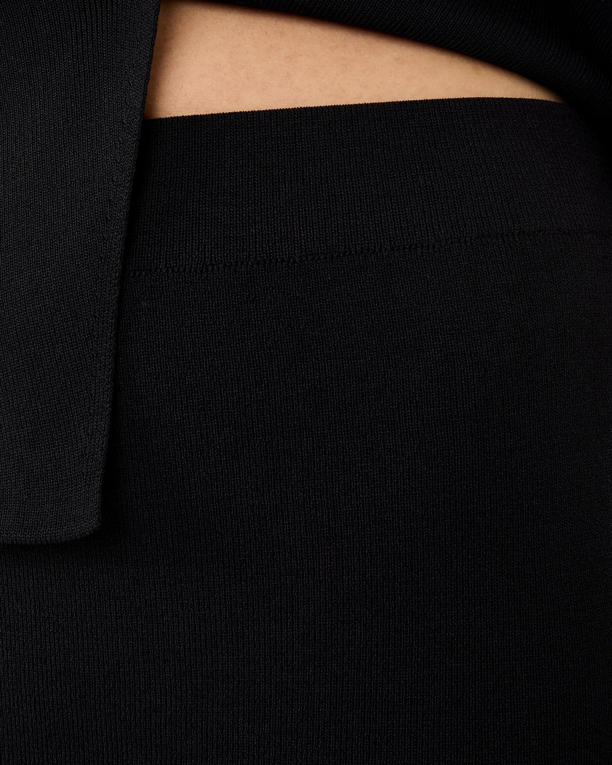 5 Rib Knit Skirt Black, 5 of 6