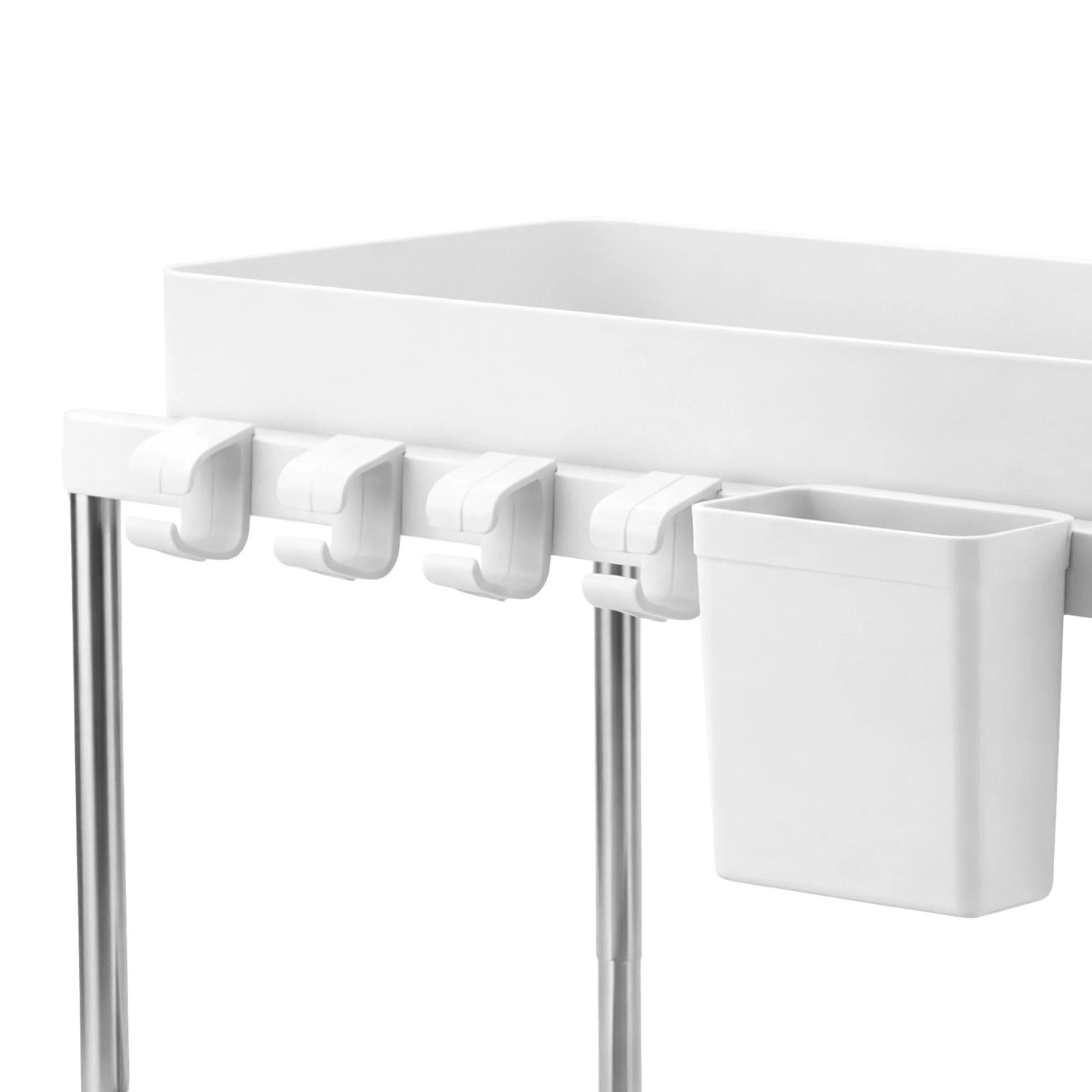 5 Toque 2 x Under Sink Organizer 2 Tier Cabinet Storage Rack Adjustable Kitchen - White, 5 of 9