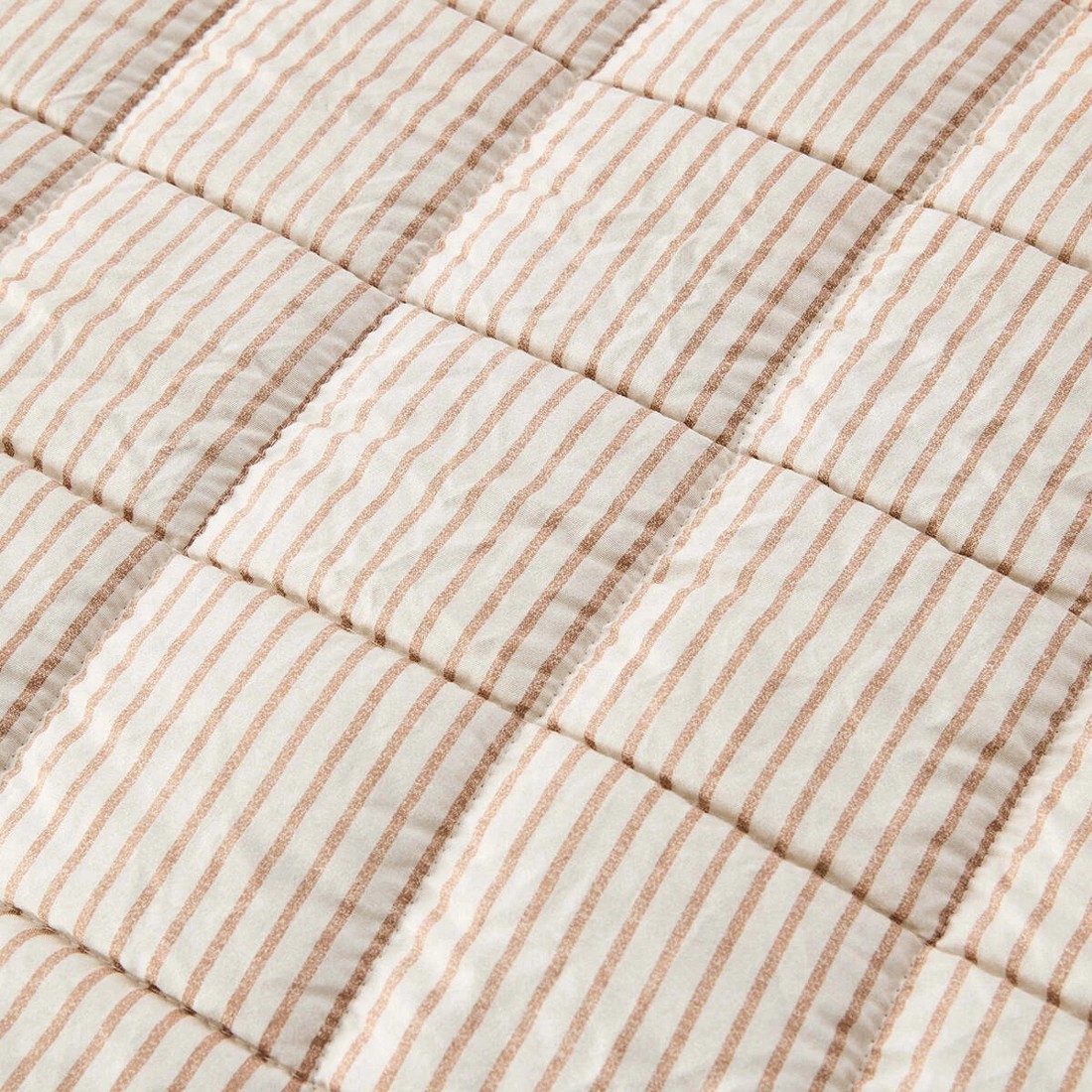 5 Stripe Reversible Coverlet Set - Queen/King Bed, Tan, 5 of 7