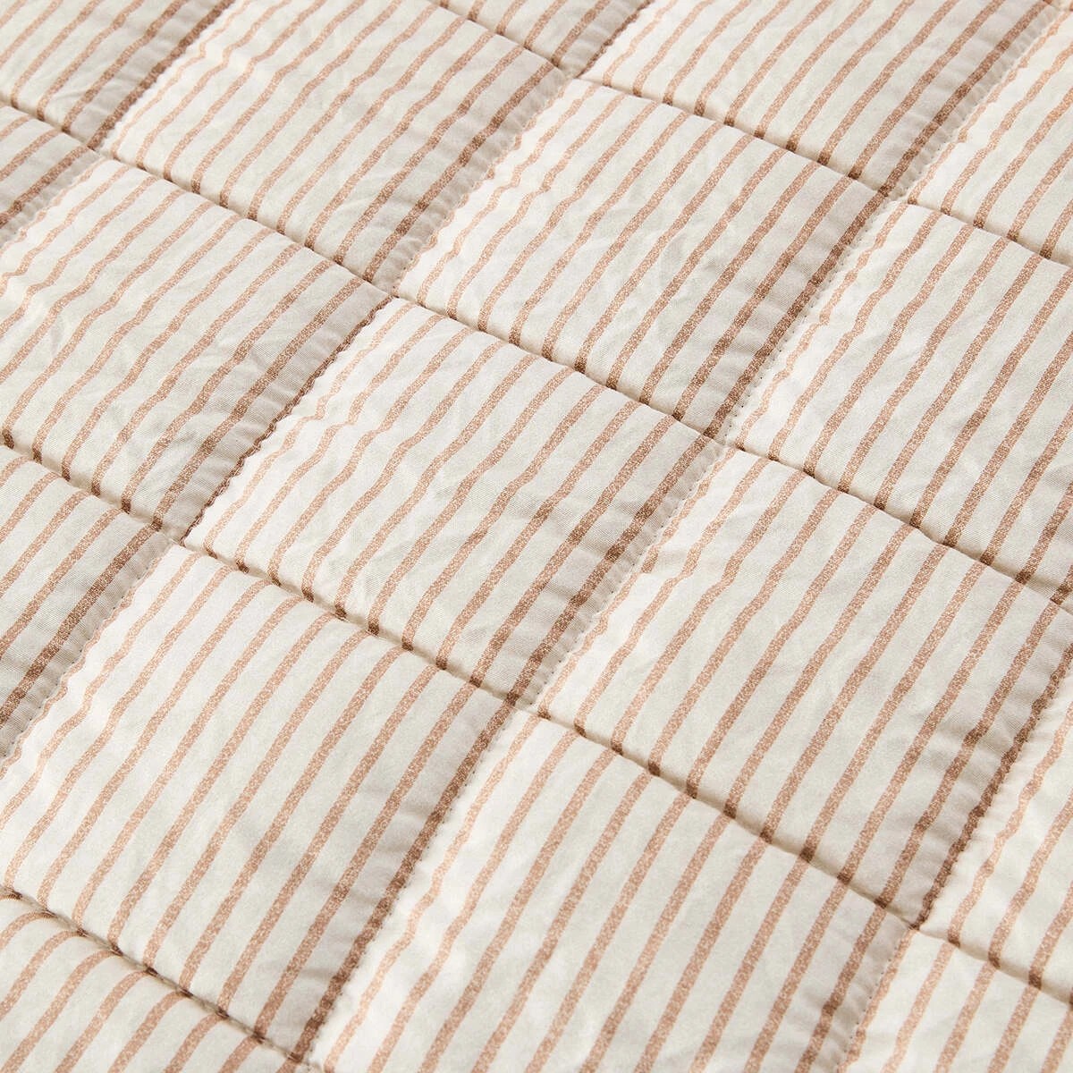 5 Stripe Reversible Coverlet Set - Queen/King Bed, Tan, 5 of 7